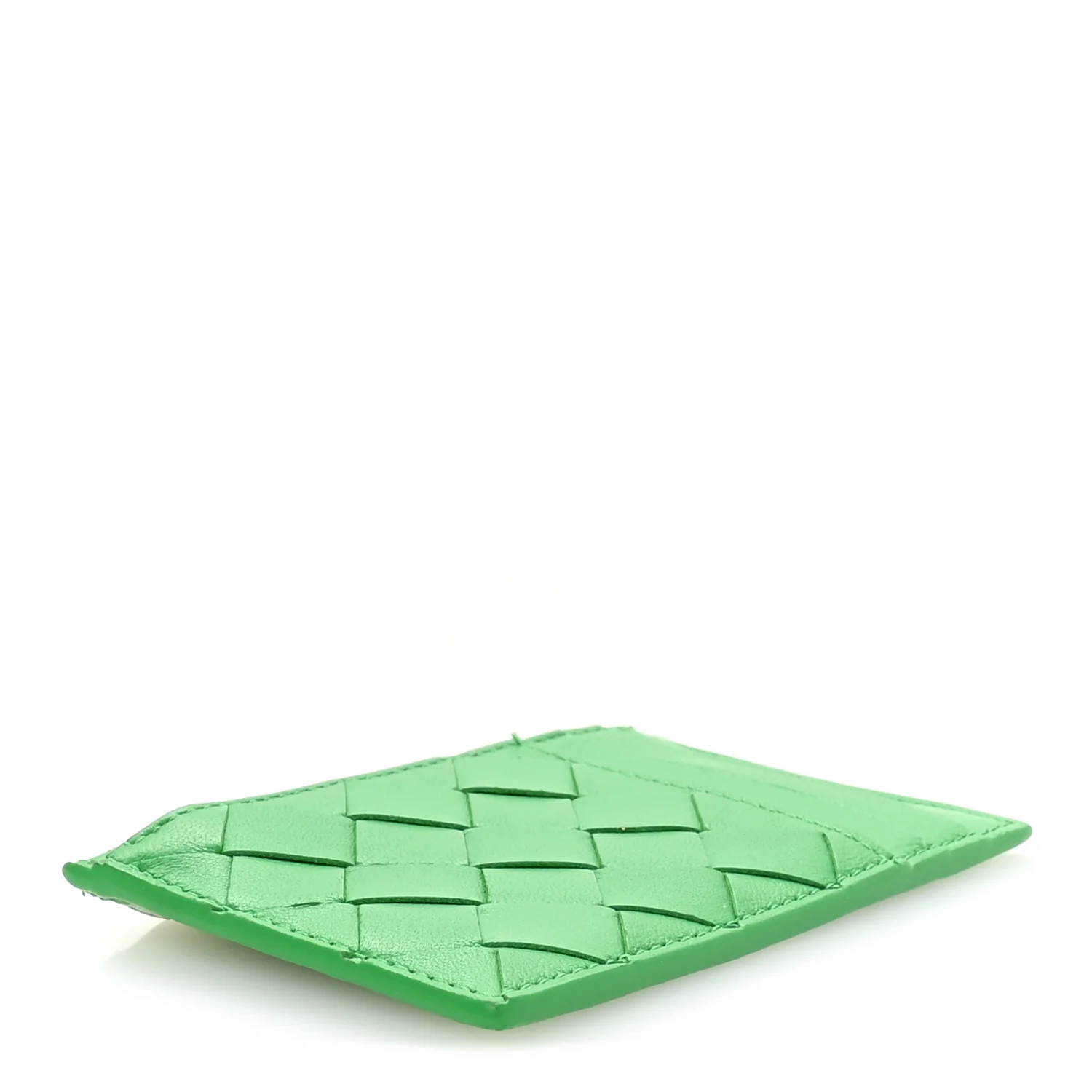 Nappa Intrecciato Zipped Card Case Parakeet - Image 4