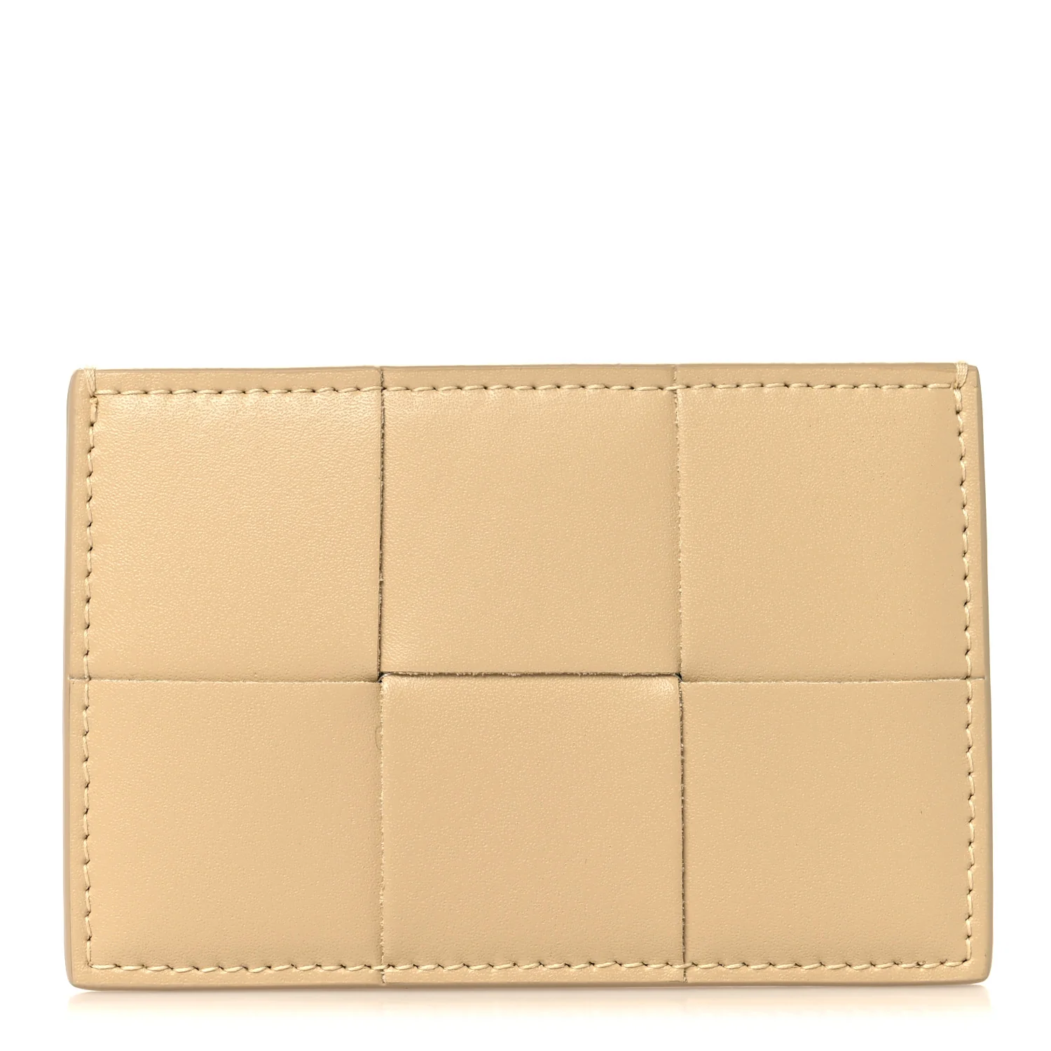 Nappa Intreccio Cassette Credit Card Holder Porridge