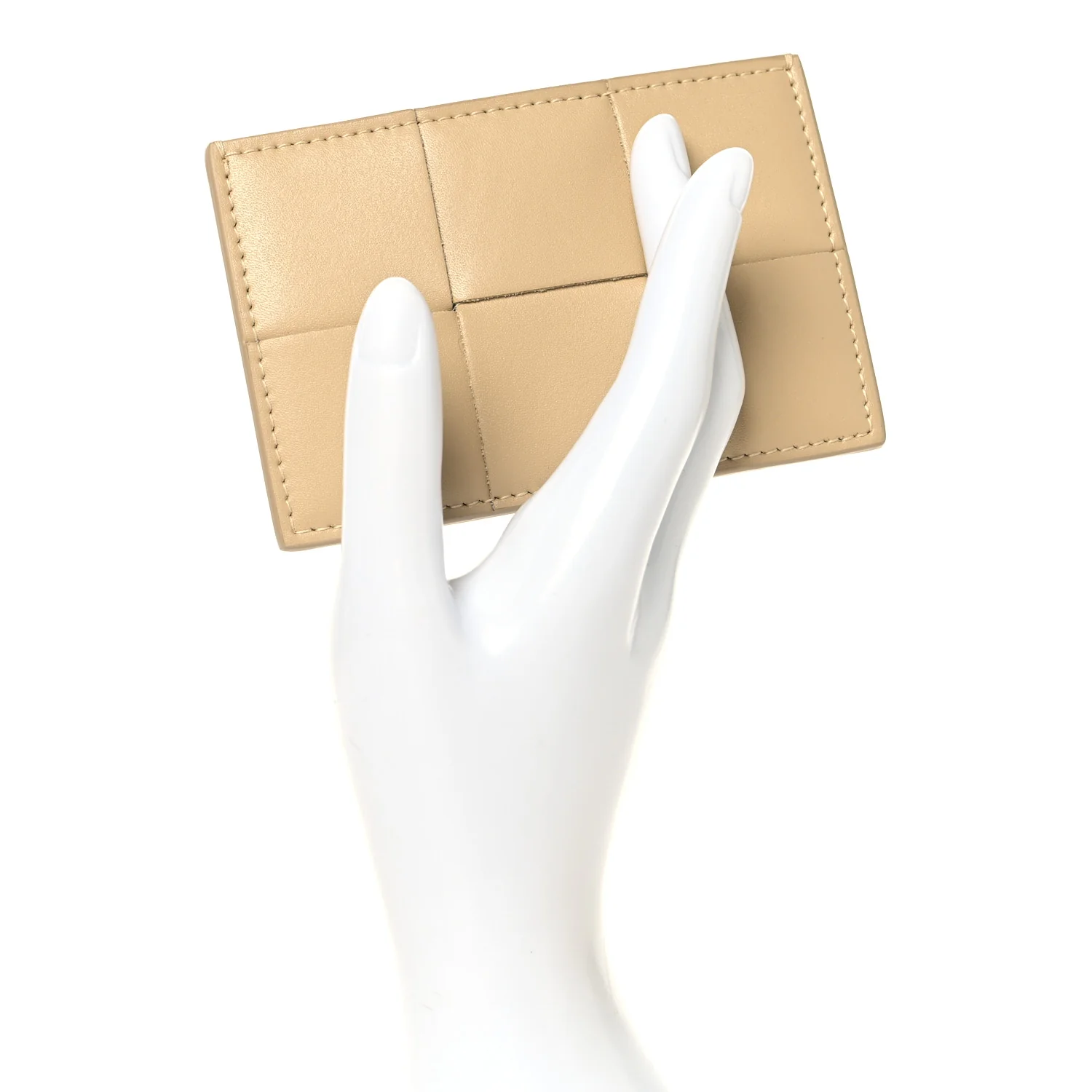 Nappa Intreccio Cassette Credit Card Holder Porridge - Image 2