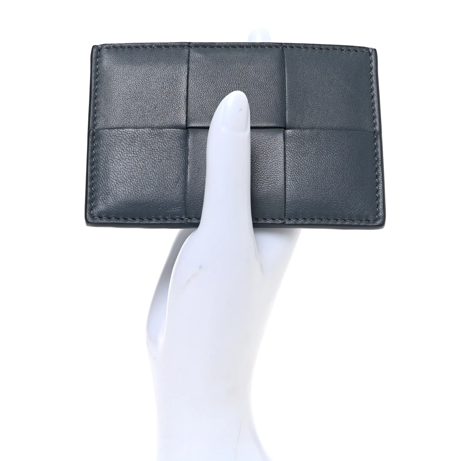 Nappa Intreccio Cassette Credit Card Holder Thunder - Image 2