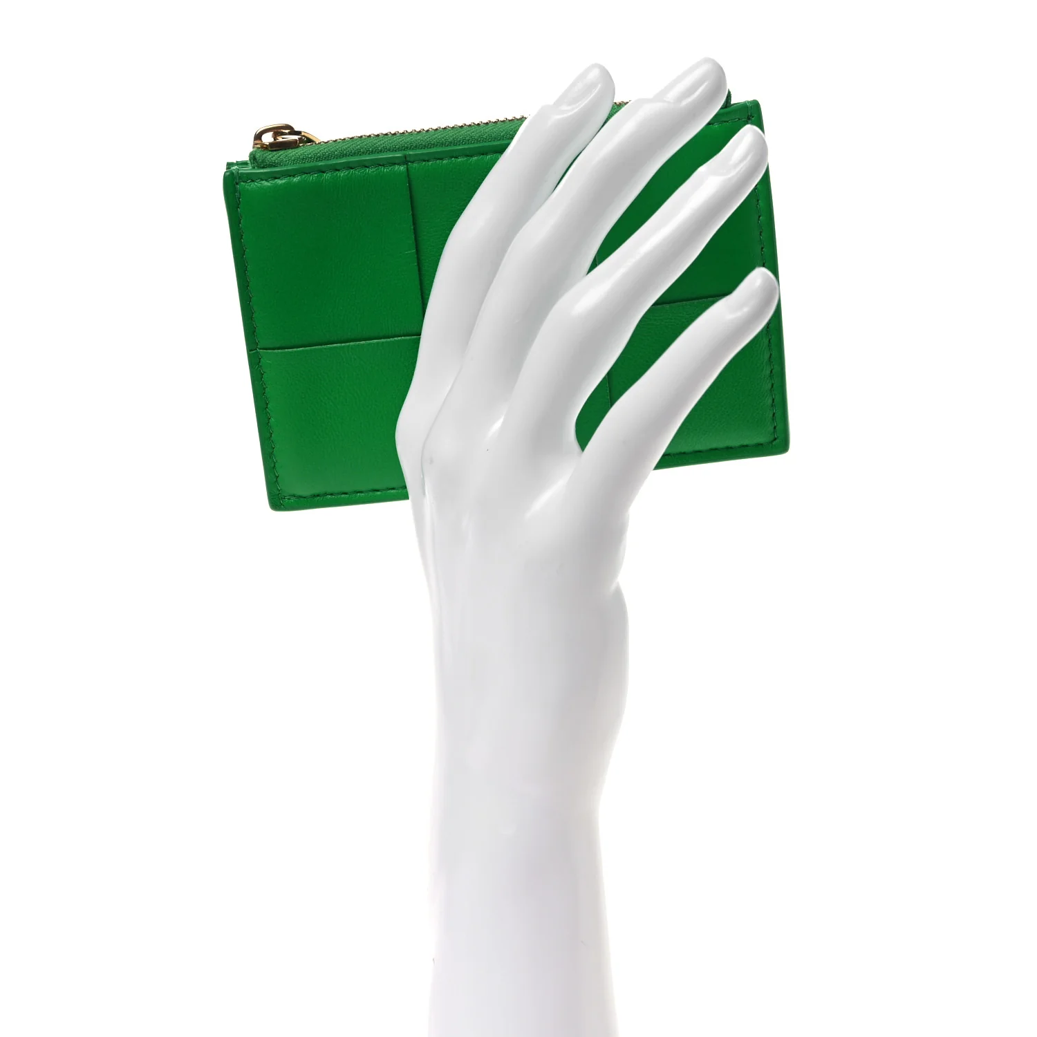 Nappa Intreccio Cassette Zipped Card Case Parakeet - Image 2
