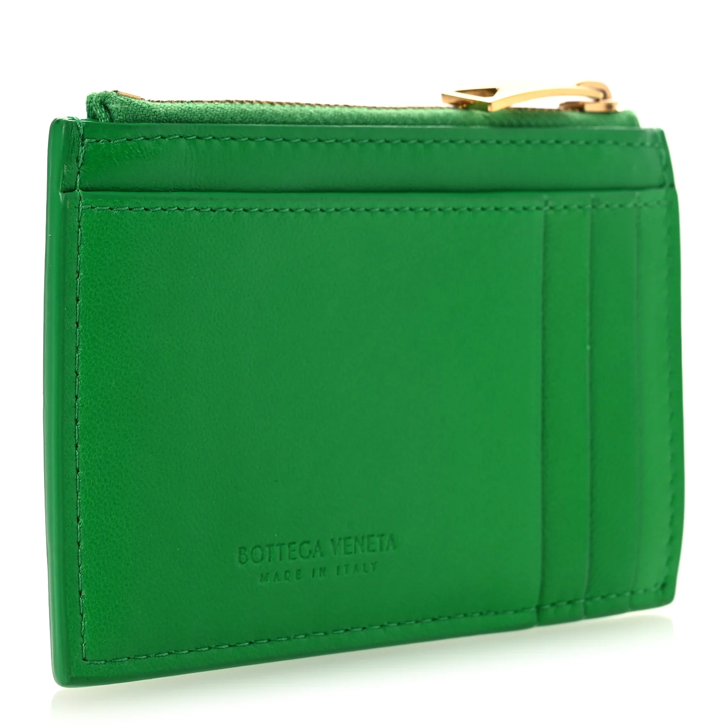 Nappa Intreccio Cassette Zipped Card Case Parakeet - Image 3