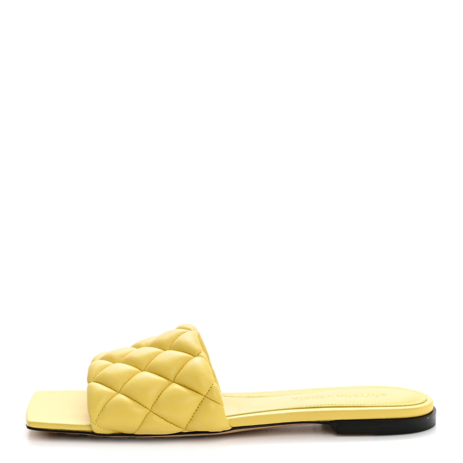 Nappa Matelasse Padded Flat Sandals 37 Pear