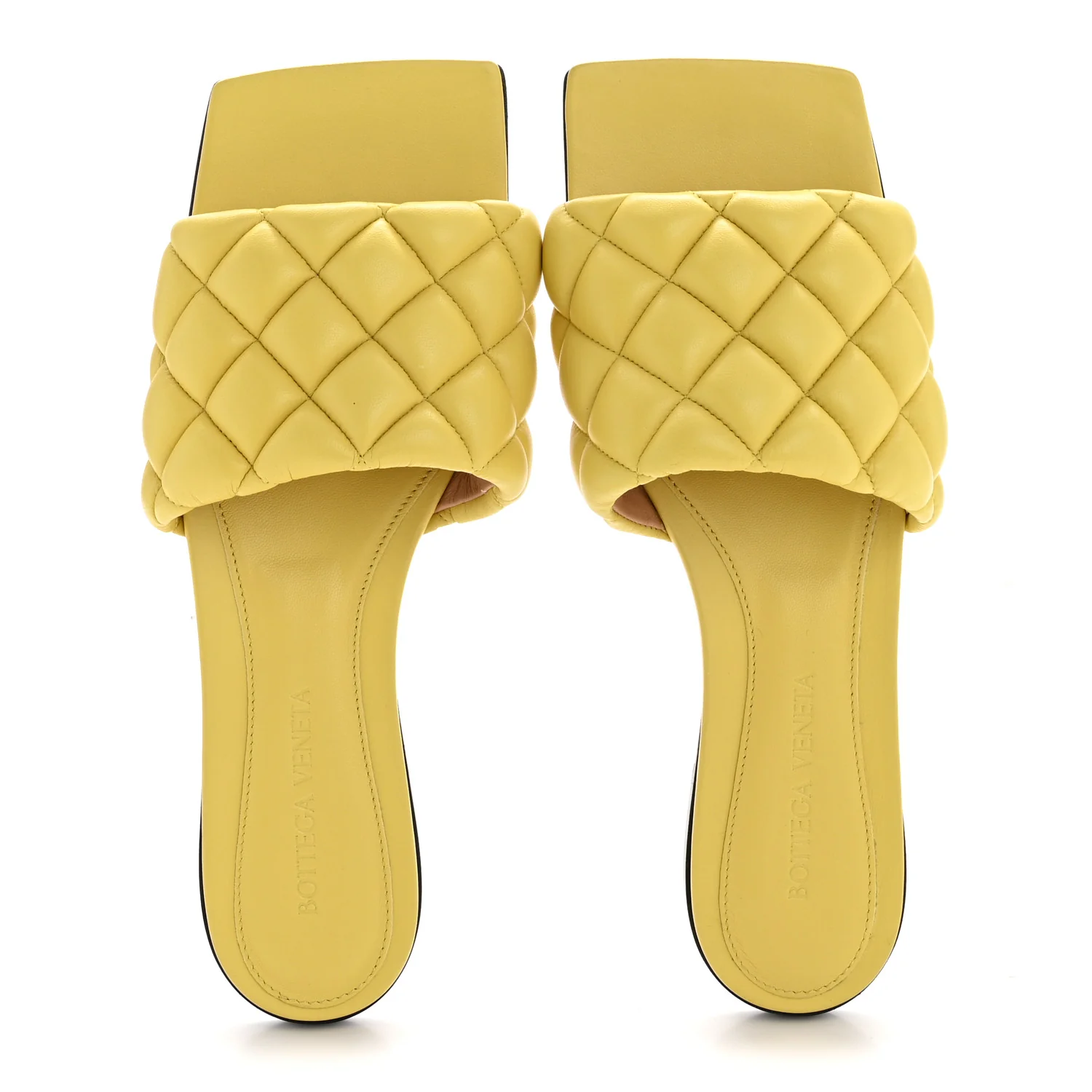 Nappa Matelasse Padded Flat Sandals 37 Pear - Image 2