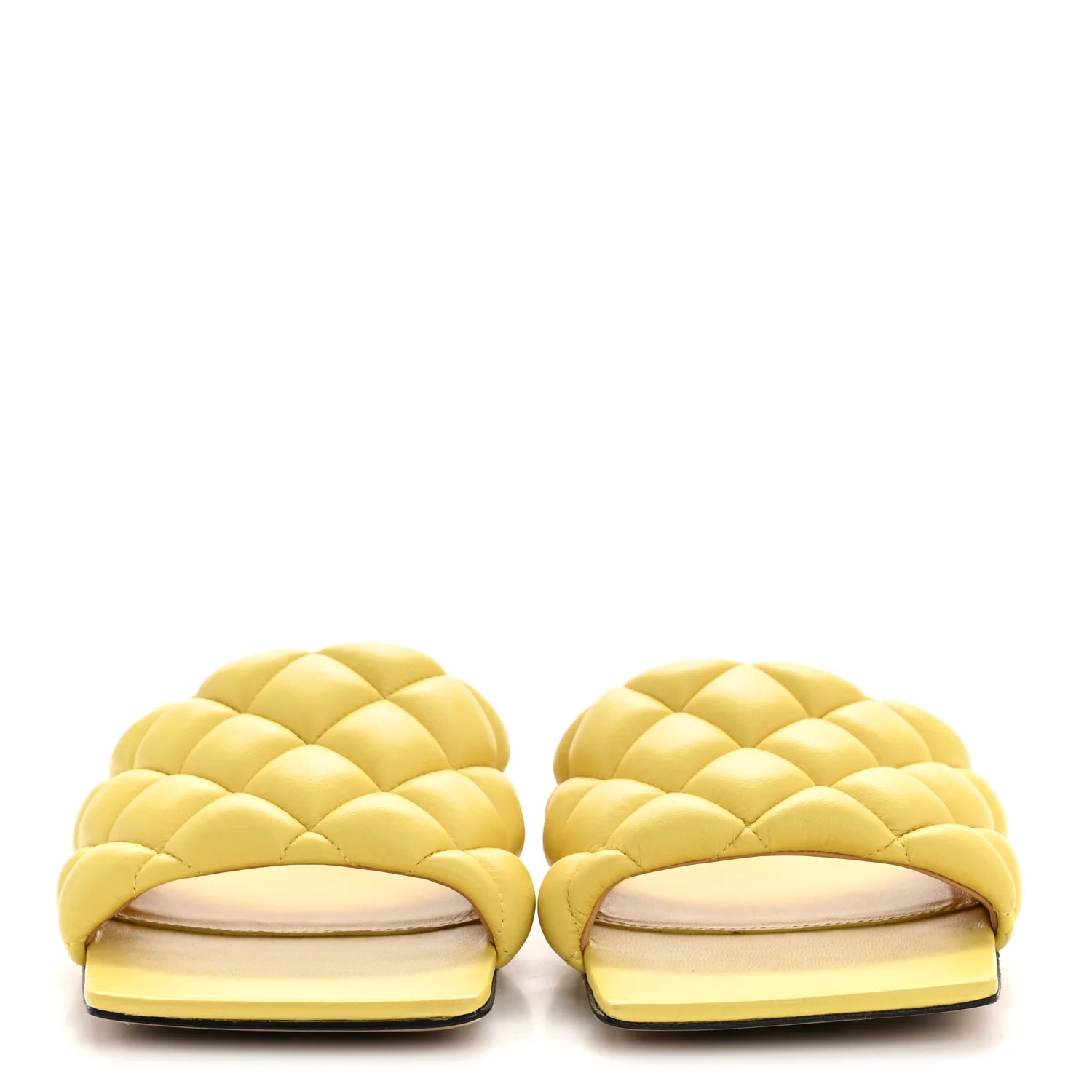 Nappa Matelasse Padded Flat Sandals 37 Pear - Image 3