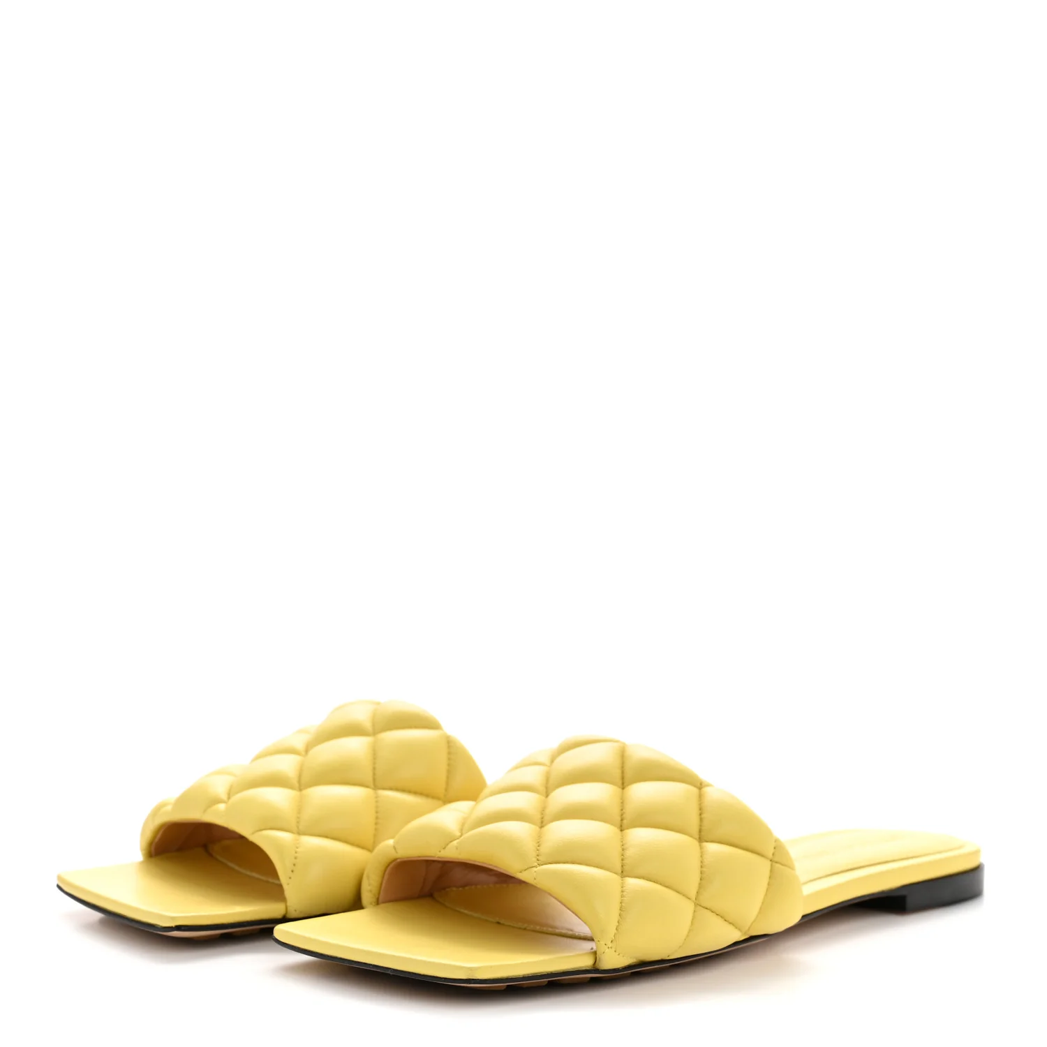 Nappa Matelasse Padded Flat Sandals 37 Pear - Image 4