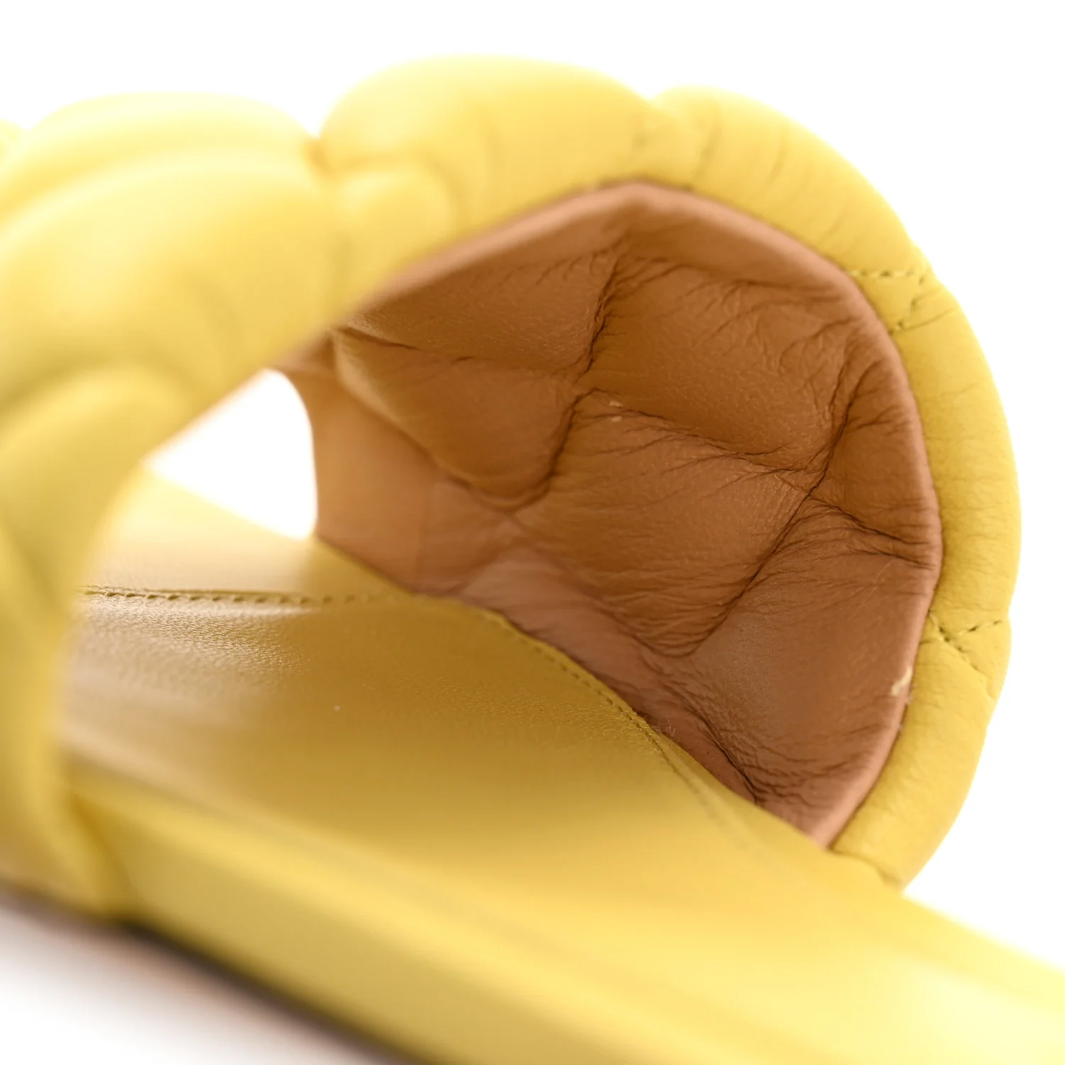 Nappa Matelasse Padded Flat Sandals 37 Pear - Image 9
