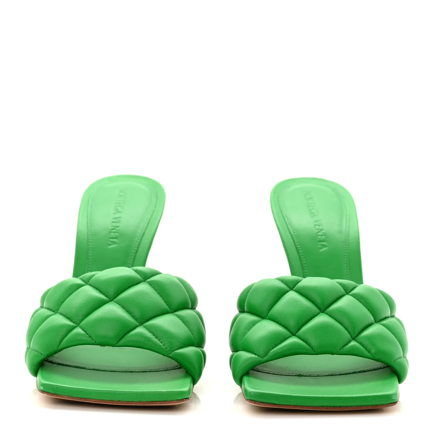 Nappa Matelasse Padded Mule Sandals 36.5 Parakeet - Image 3