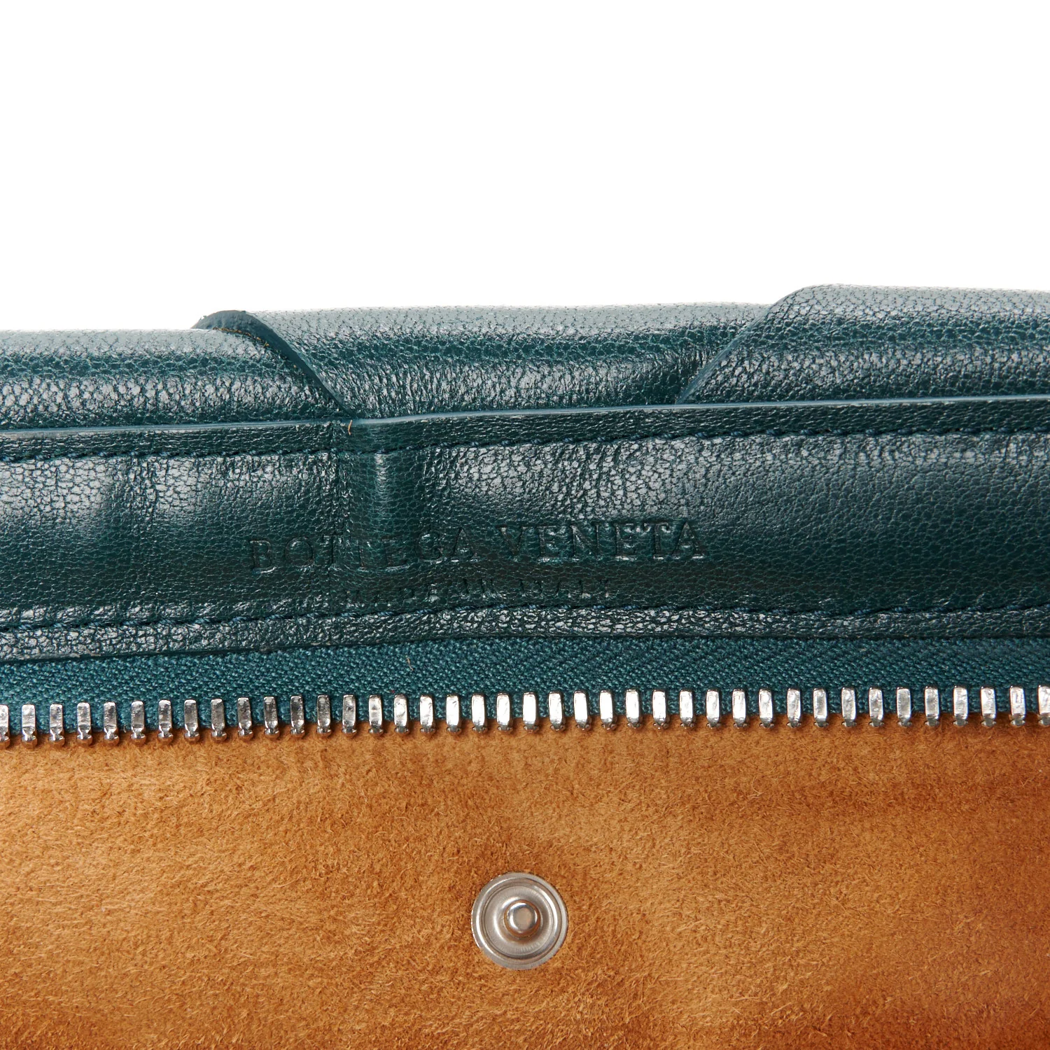 Nappa Maxi Blown Up Intrecciato Pouch Clutch Raintree - Image 6