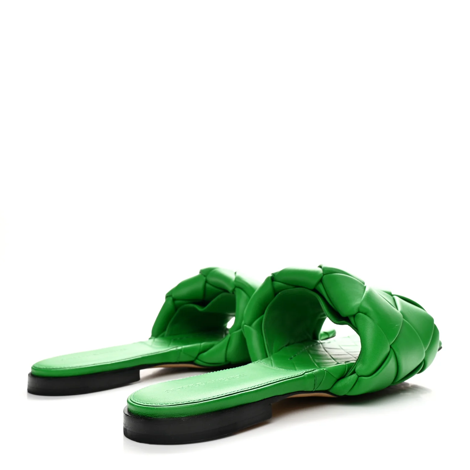 Nappa Maxi Intrecciato Lido Flat Sandals 39 Grass - Image 5
