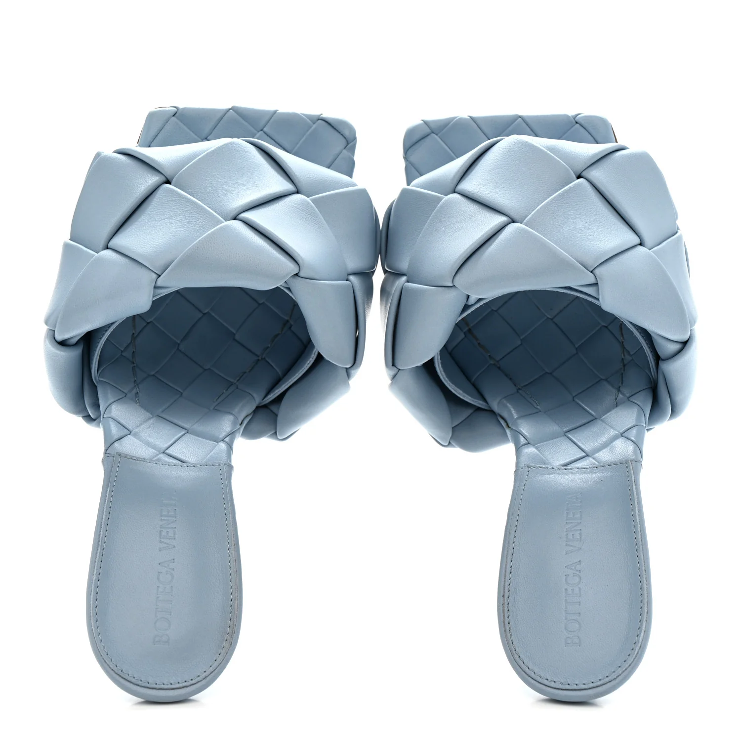 Nappa Maxi Intrecciato Lido Mule Sandals 36 Ice - Image 2