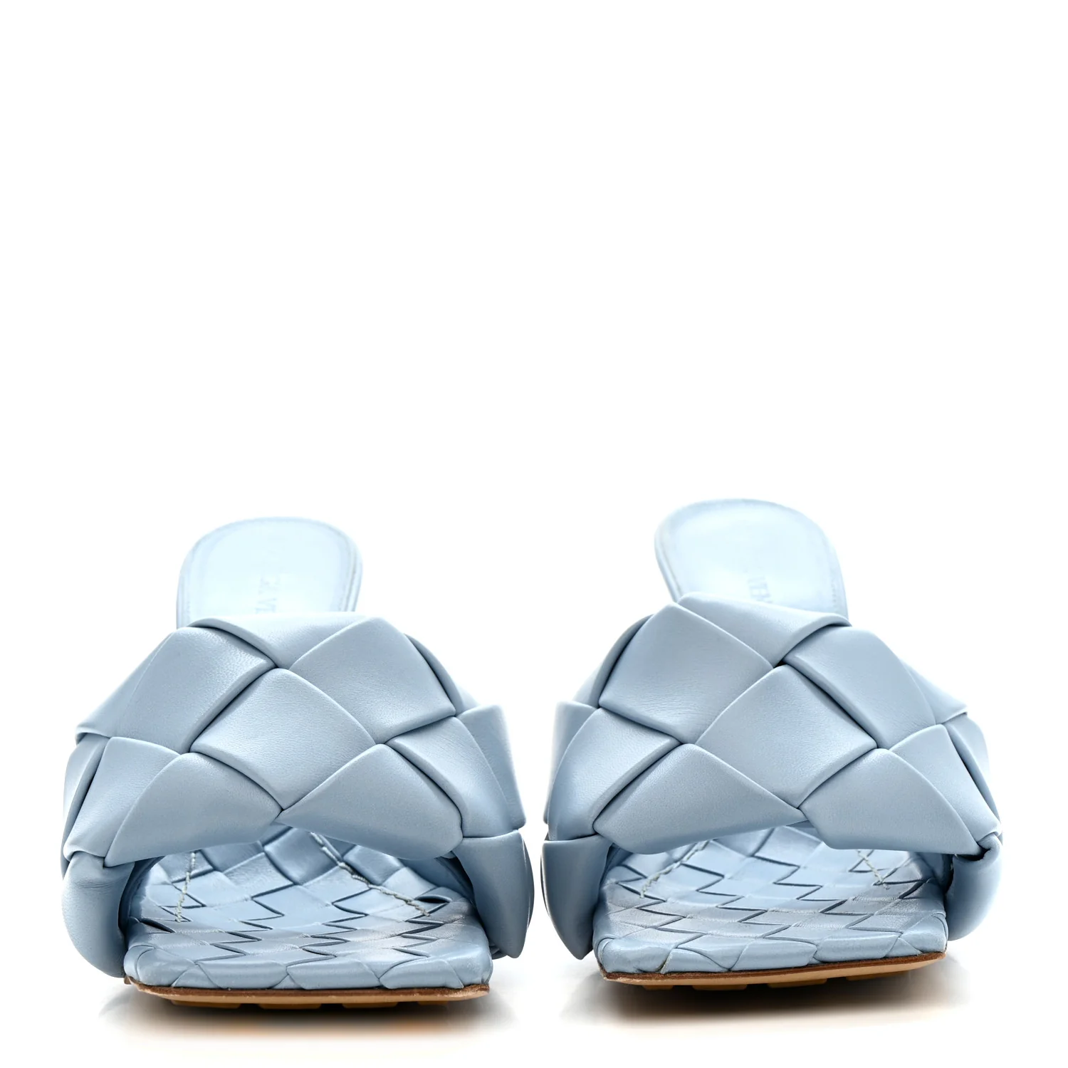 Nappa Maxi Intrecciato Lido Mule Sandals 36 Ice - Image 3