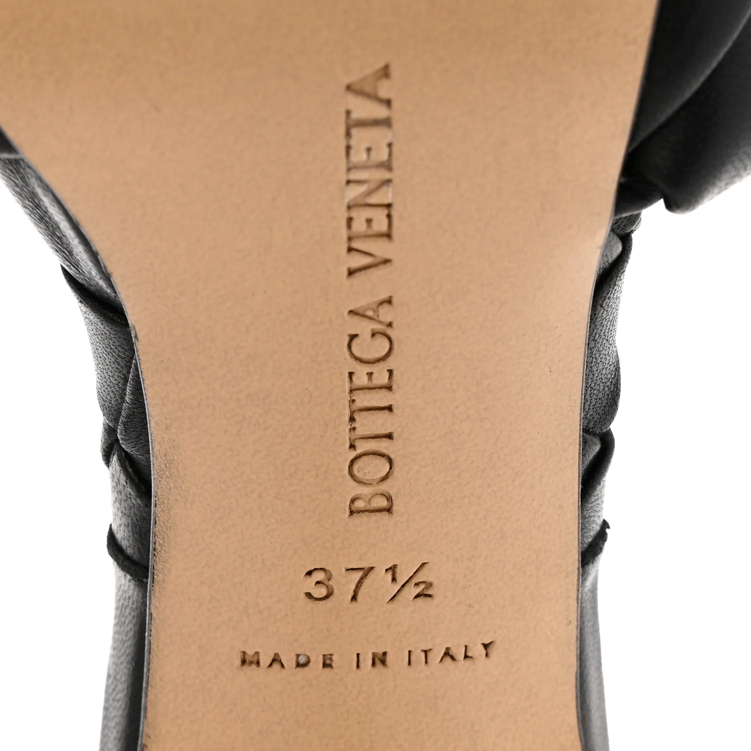 Nappa Maxi Intrecciato Lido Mule Sandals 37.5 Black - Image 8