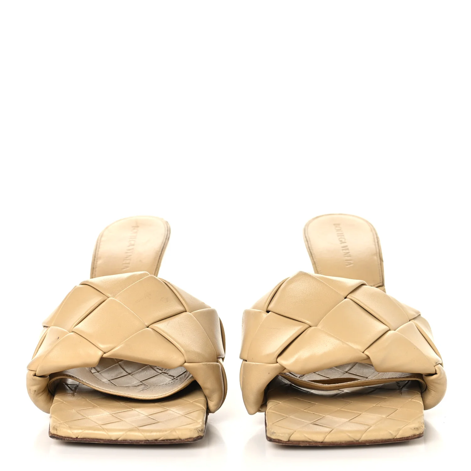 Nappa Maxi Intrecciato Lido Mule Sandals 39 Bandage - Image 3