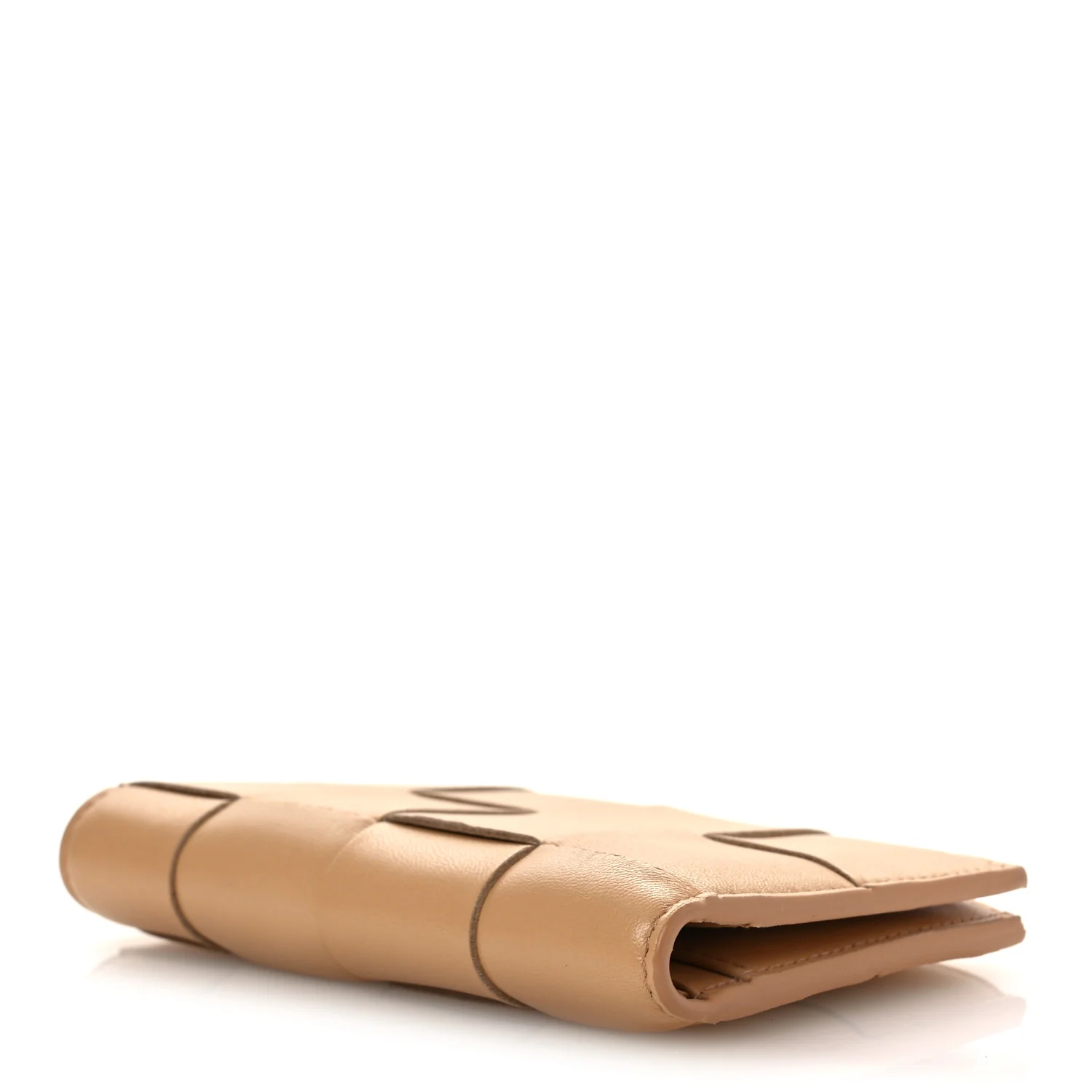 Nappa Maxi Intrecciato Medium Cassette Bifold Zip Wallet  Porridge - Image 4
