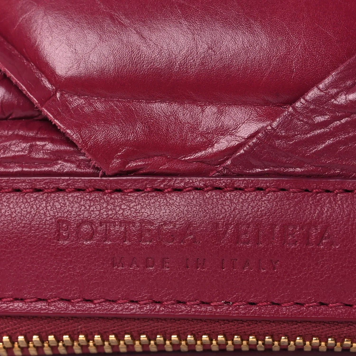Nappa Maxi Intrecciato Padded Clutch Red - Image 6