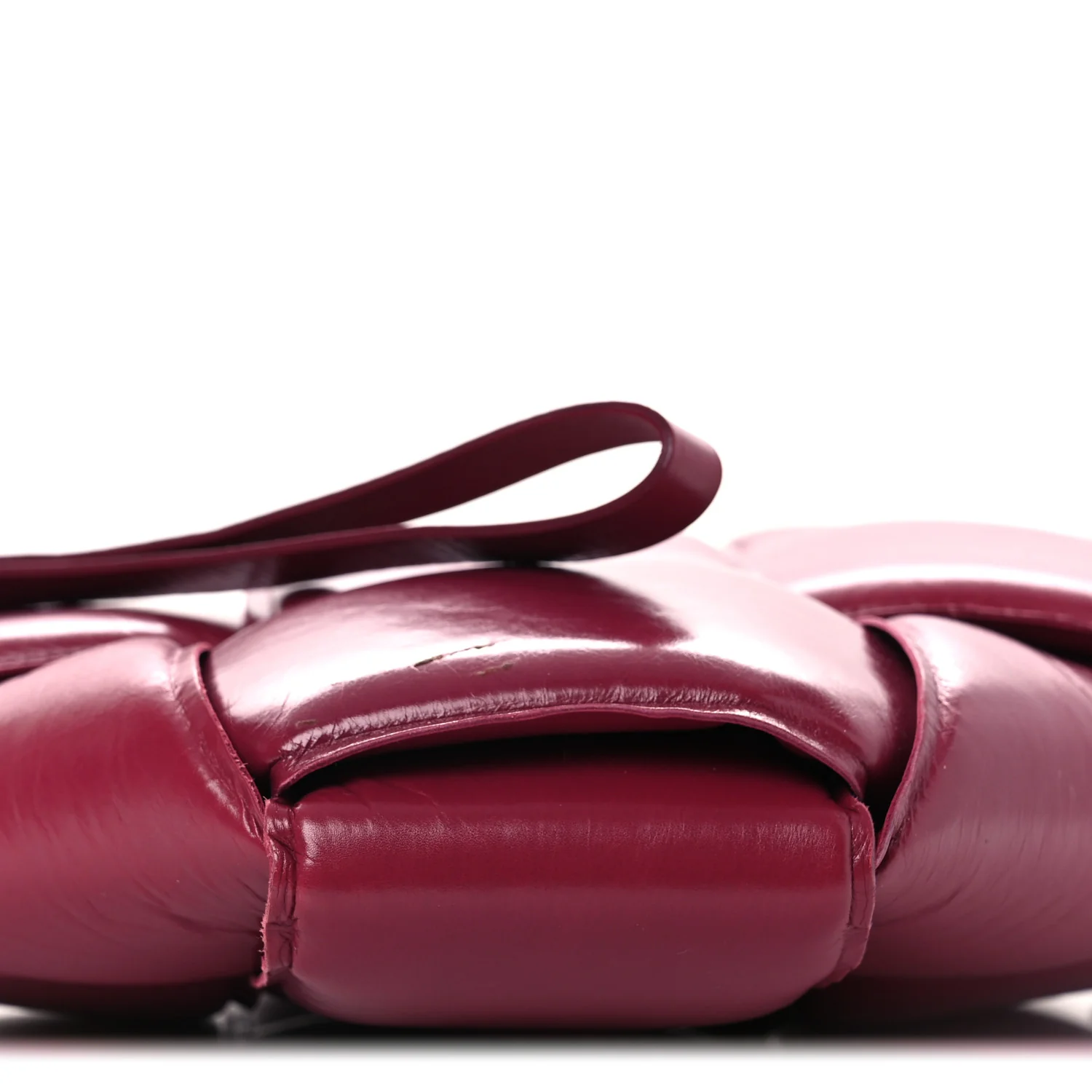 Nappa Maxi Intrecciato Padded Clutch Red - Image 8