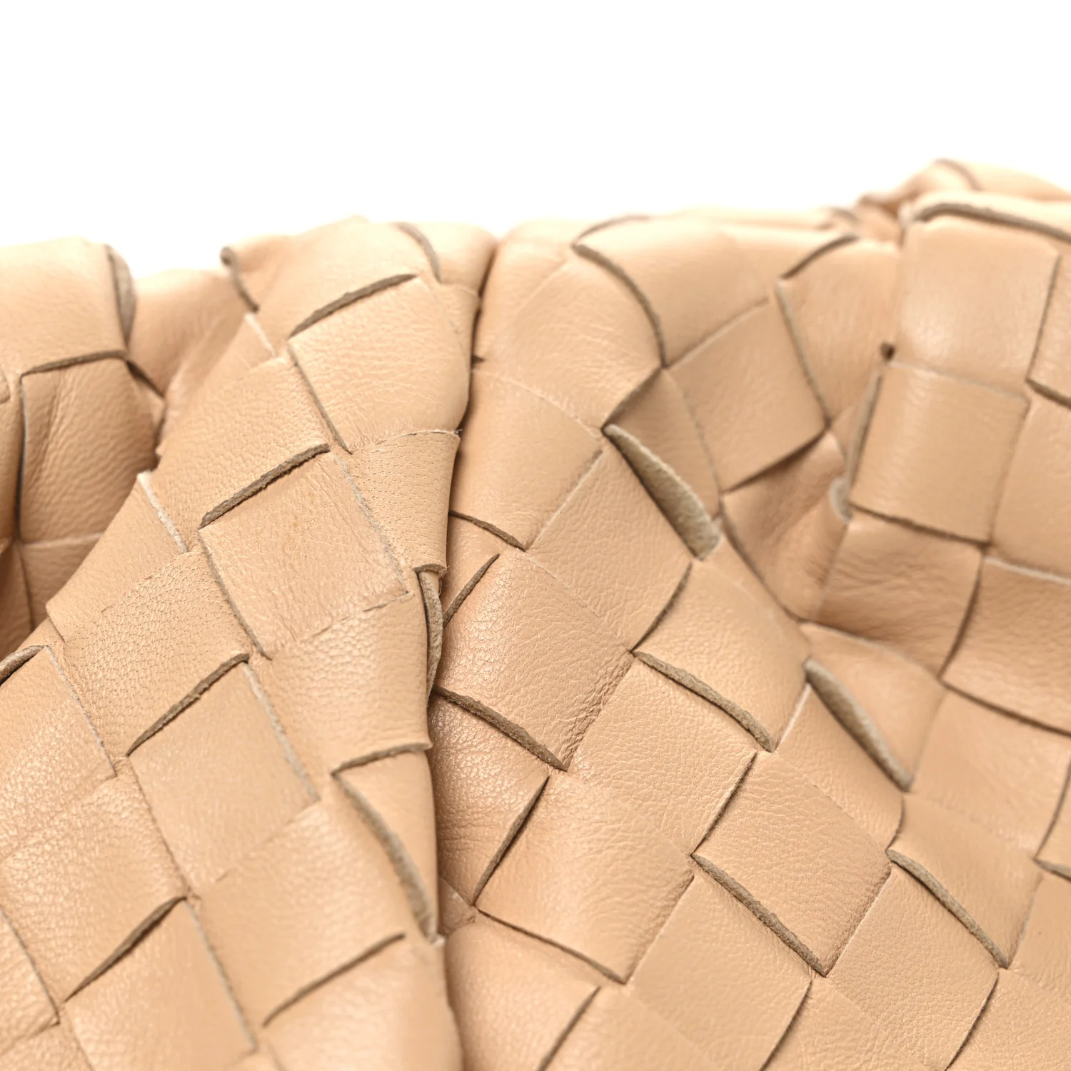 Nappa Maxi Intrecciato The Pouch Oversized Clutch Almond - Image 9