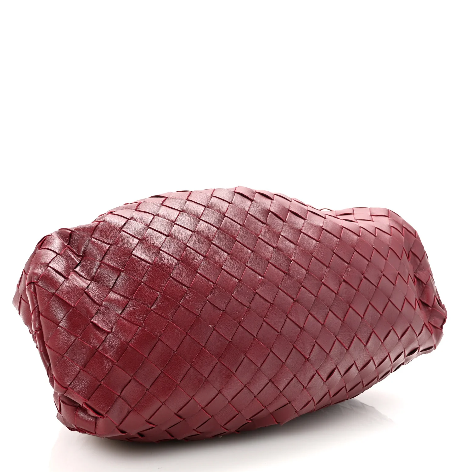 Nappa Maxi Intrecciato The Pouch Oversized Clutch Bordeaux - Image 3