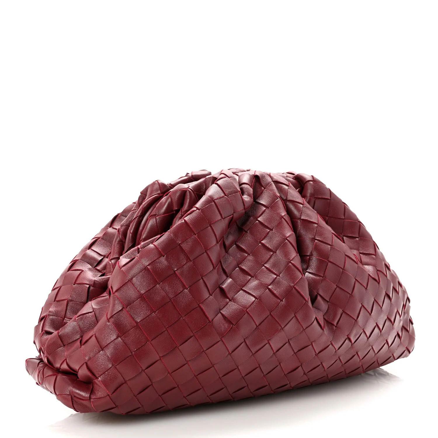 Nappa Maxi Intrecciato The Pouch Oversized Clutch Bordeaux - Image 4