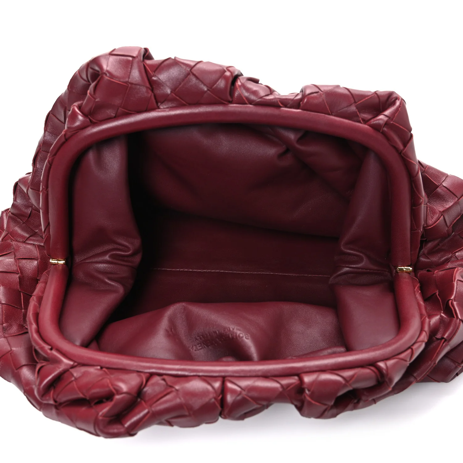 Nappa Maxi Intrecciato The Pouch Oversized Clutch Bordeaux - Image 5
