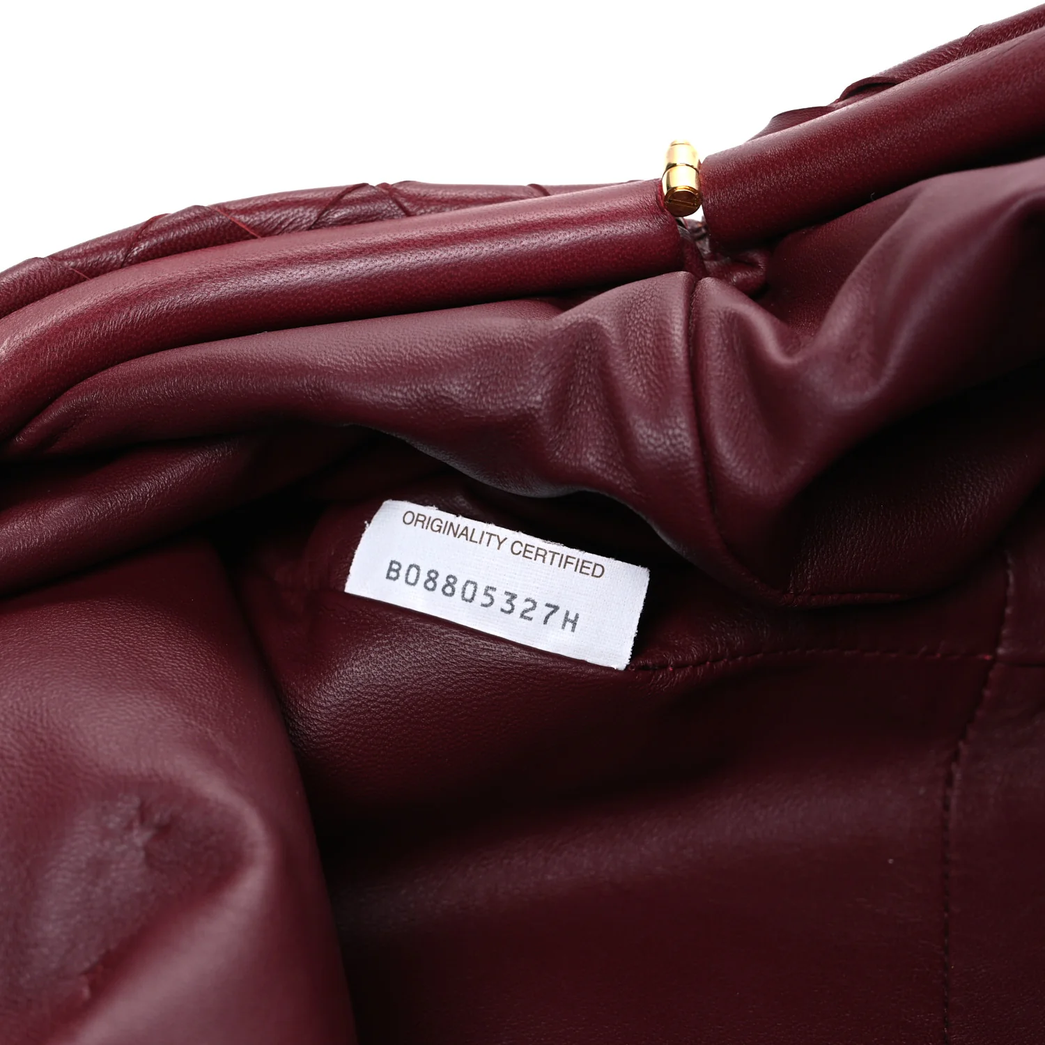 Nappa Maxi Intrecciato The Pouch Oversized Clutch Bordeaux - Image 8