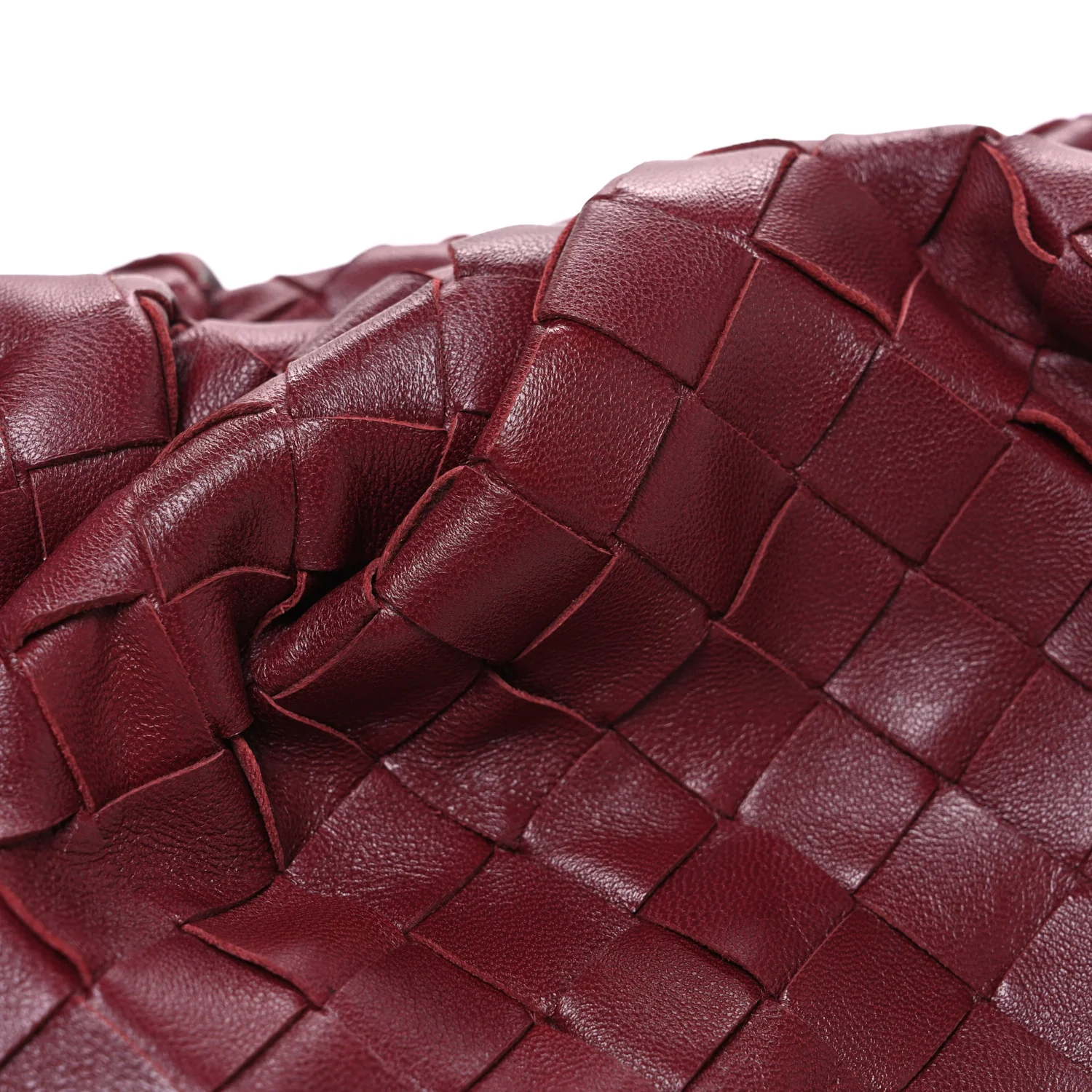 Nappa Maxi Intrecciato The Pouch Oversized Clutch Bordeaux - Image 9