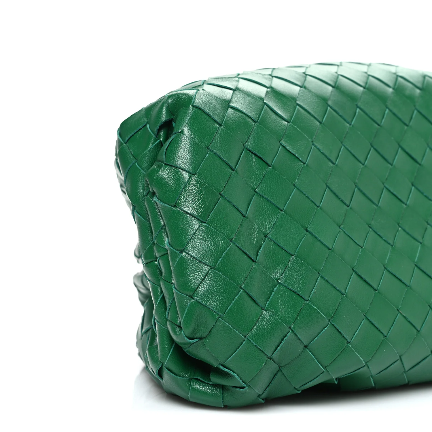 Nappa Maxi Intrecciato The Pouch Oversized Clutch Racing Green - Image 10