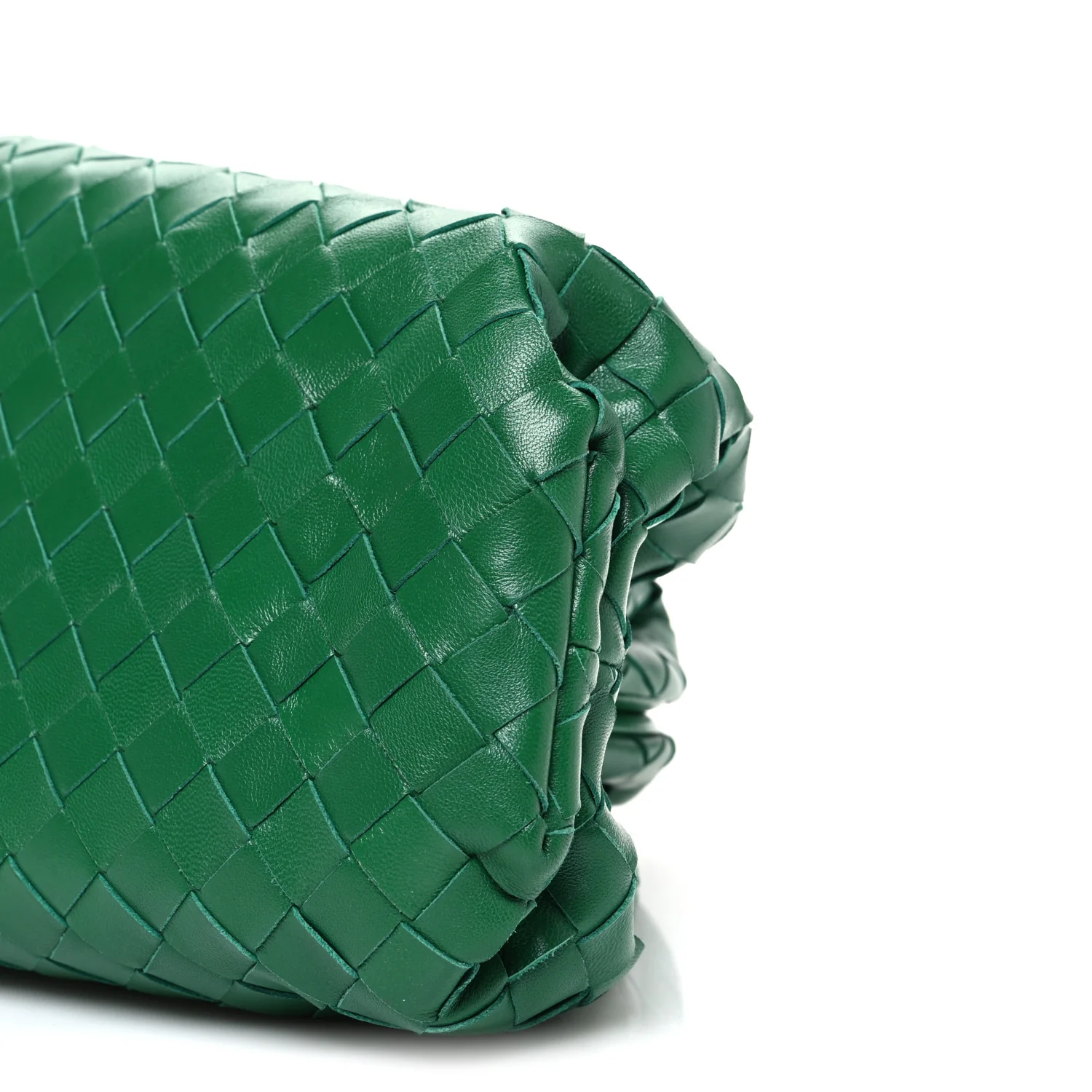 Nappa Maxi Intrecciato The Pouch Oversized Clutch Racing Green - Image 11