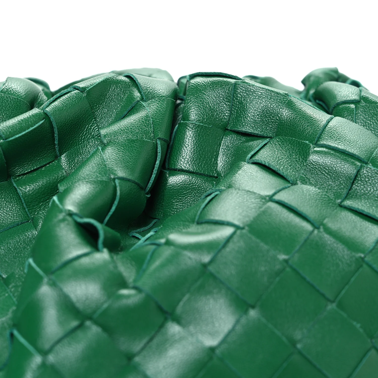 Nappa Maxi Intrecciato The Pouch Oversized Clutch Racing Green - Image 9