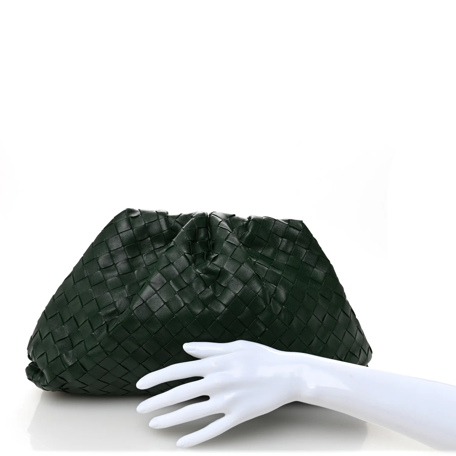 Nappa Maxi Intrecciato The Pouch Oversized Clutch Raintree - Image 2