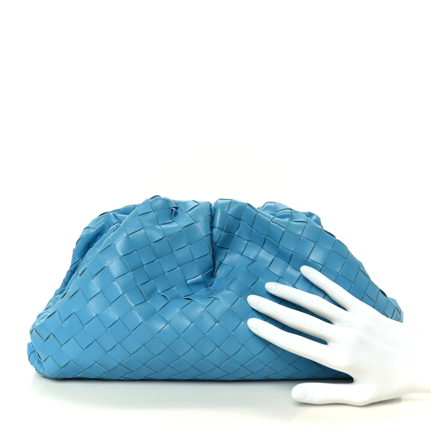 Nappa Maxi Intrecciato The Pouch Oversized Clutch Swimming Pool - Image 2
