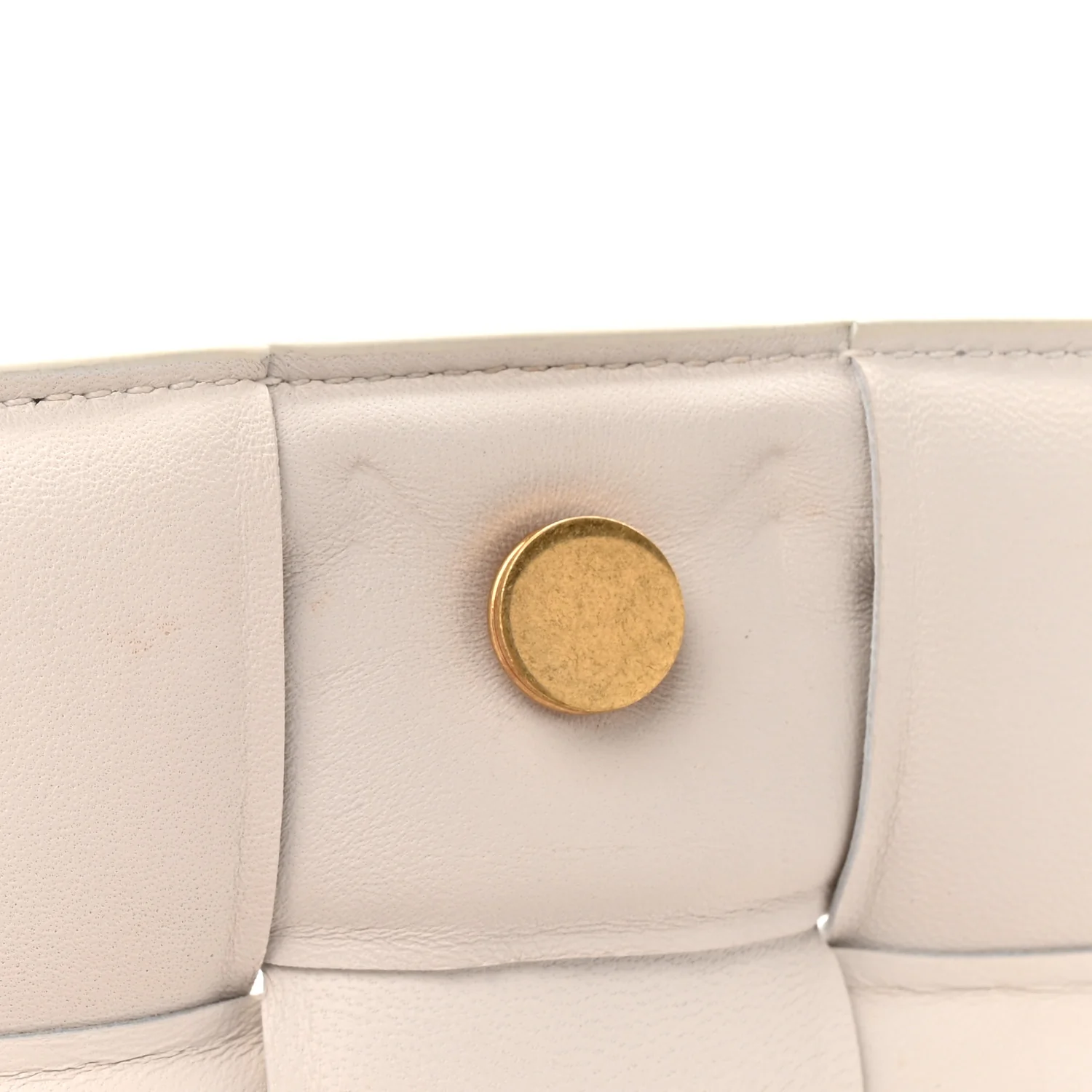 Nappa Maxi Intreccio Padded Cassette Crossbody Bag Chalk - Image 11