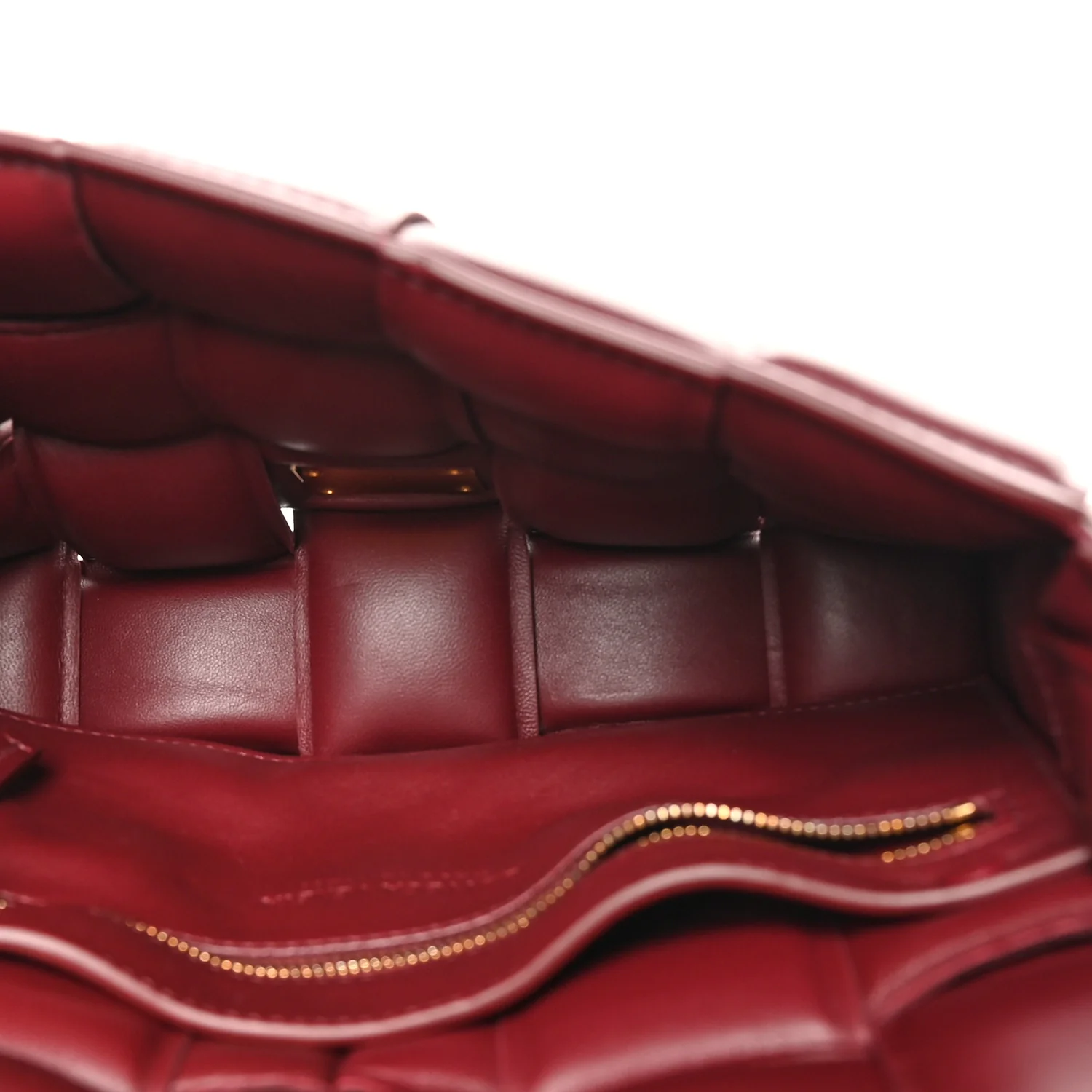 Nappa Maxi Intreccio Padded Cassette Crossbody Bag Dark Red - Image 5