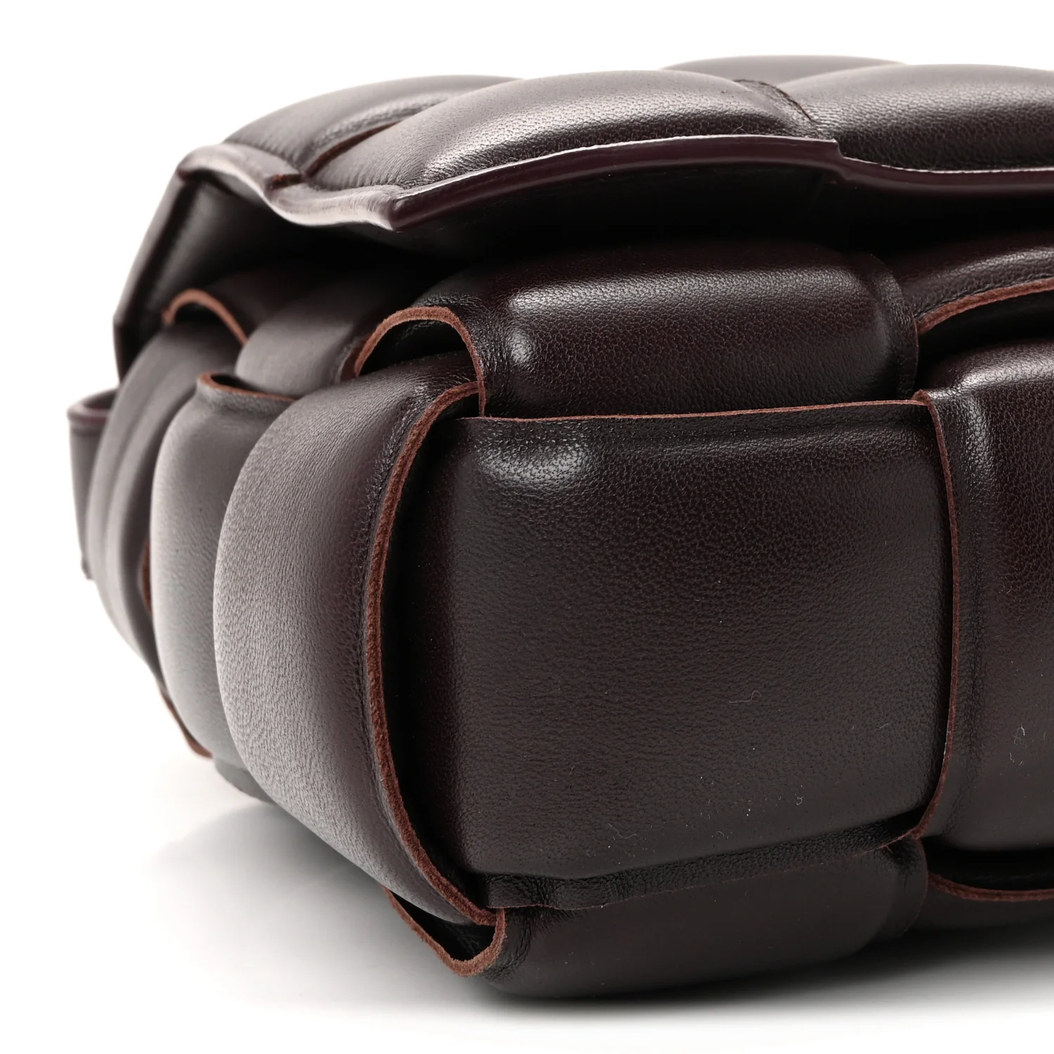 Nappa Maxi Intreccio Padded Cassette Crossbody Bag Grape - Image 8