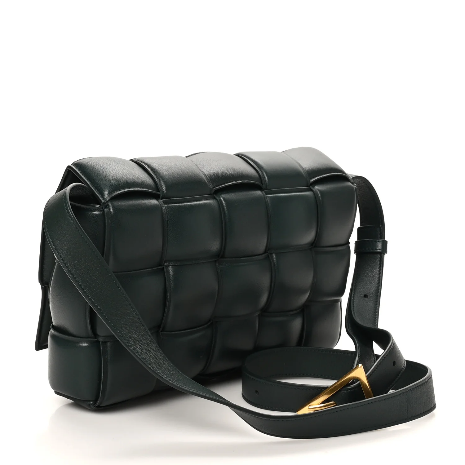 Nappa Maxi Intreccio Padded Cassette Crossbody Bag Inkwell - Image 3