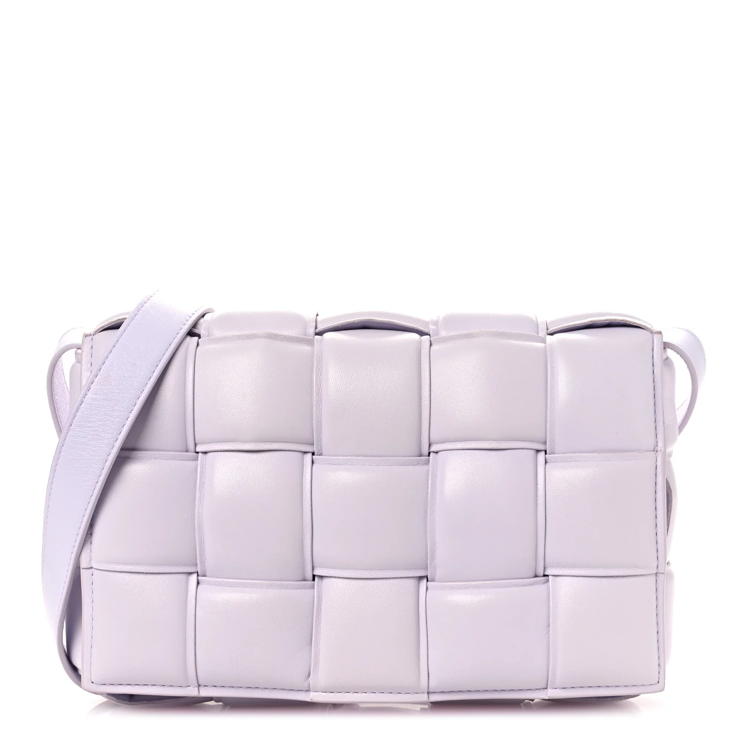 Nappa Maxi Intreccio Padded Cassette Crossbody Bag Mirth Washed
