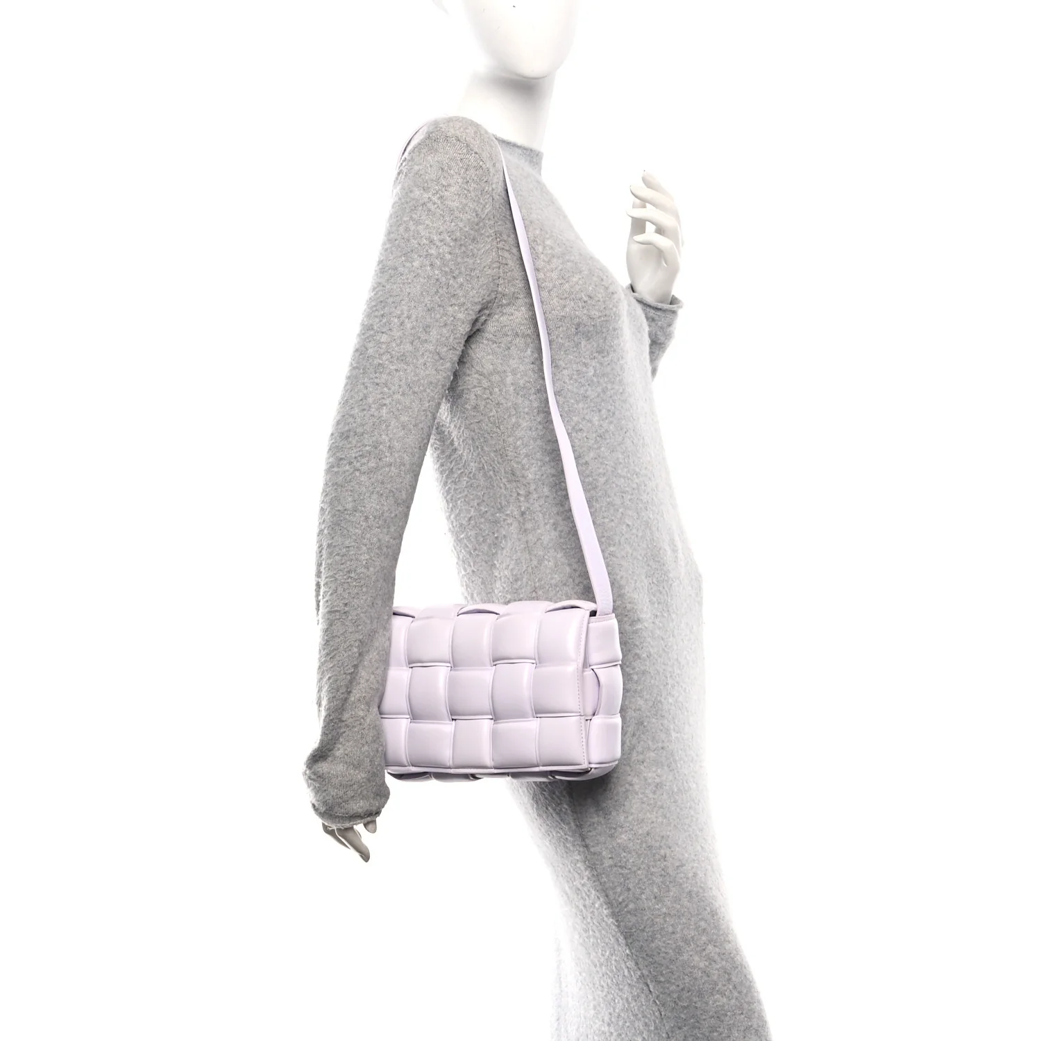 Nappa Maxi Intreccio Padded Cassette Crossbody Bag Mirth Washed - Image 2
