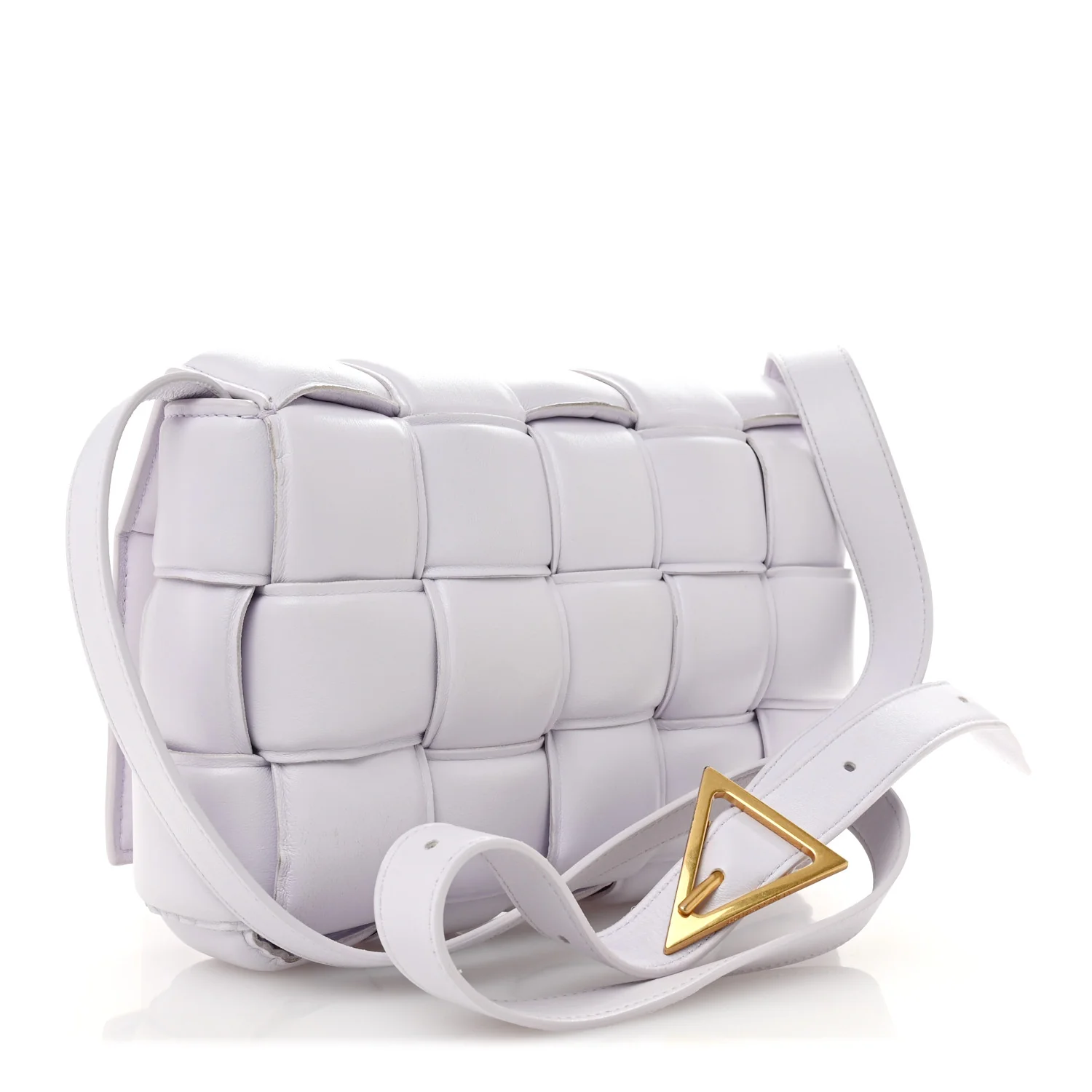 Nappa Maxi Intreccio Padded Cassette Crossbody Bag Mirth Washed - Image 3
