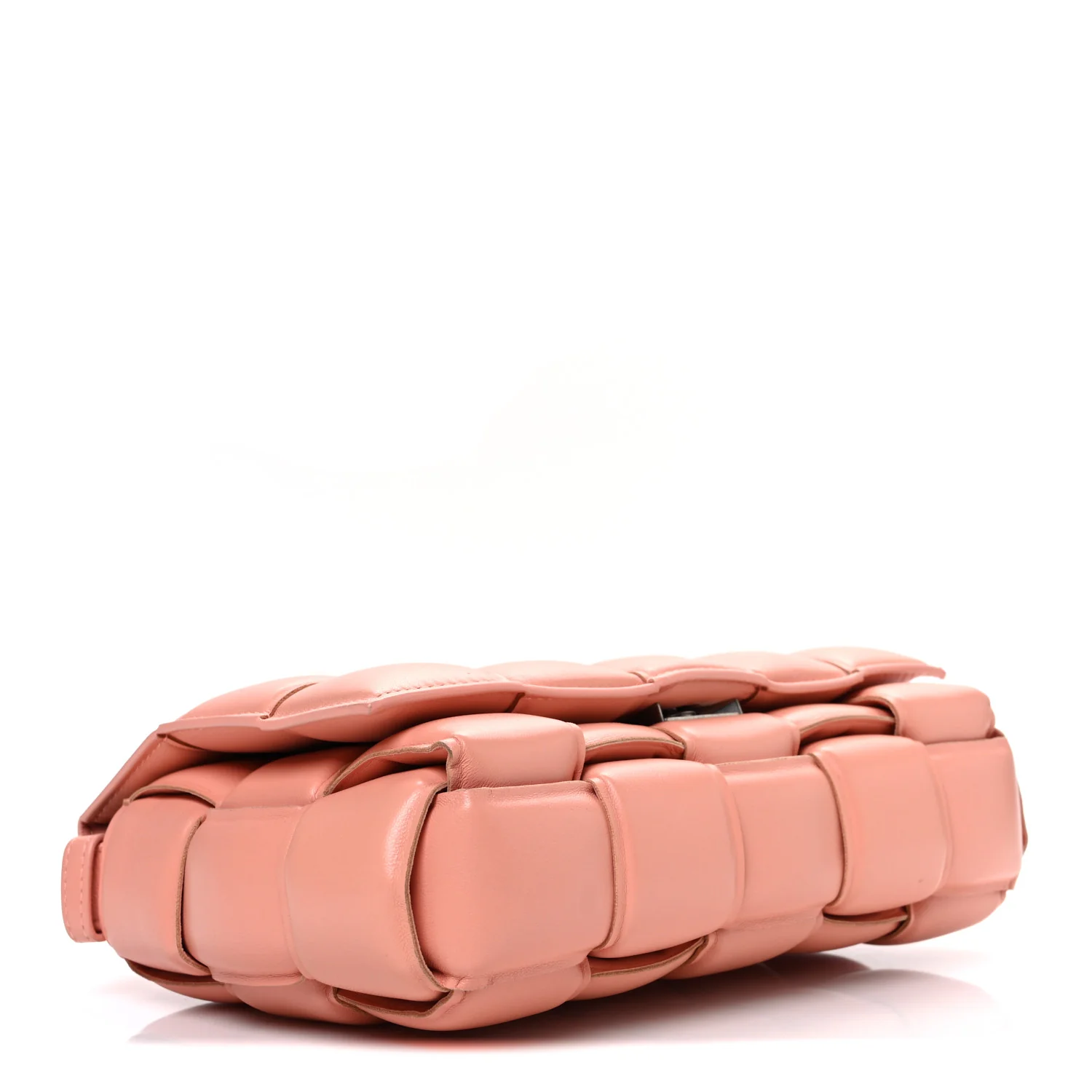 Nappa Maxi Intreccio Padded Cassette Crossbody Bag Peachy - Image 4