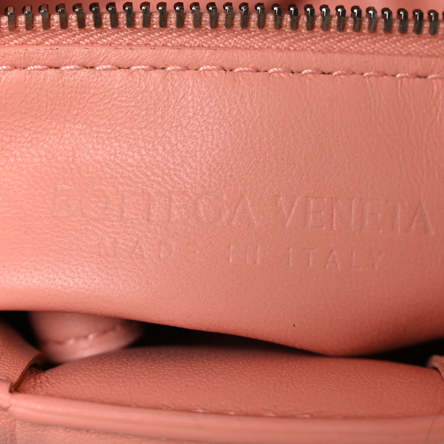 Nappa Maxi Intreccio Padded Cassette Crossbody Bag Peachy - Image 6