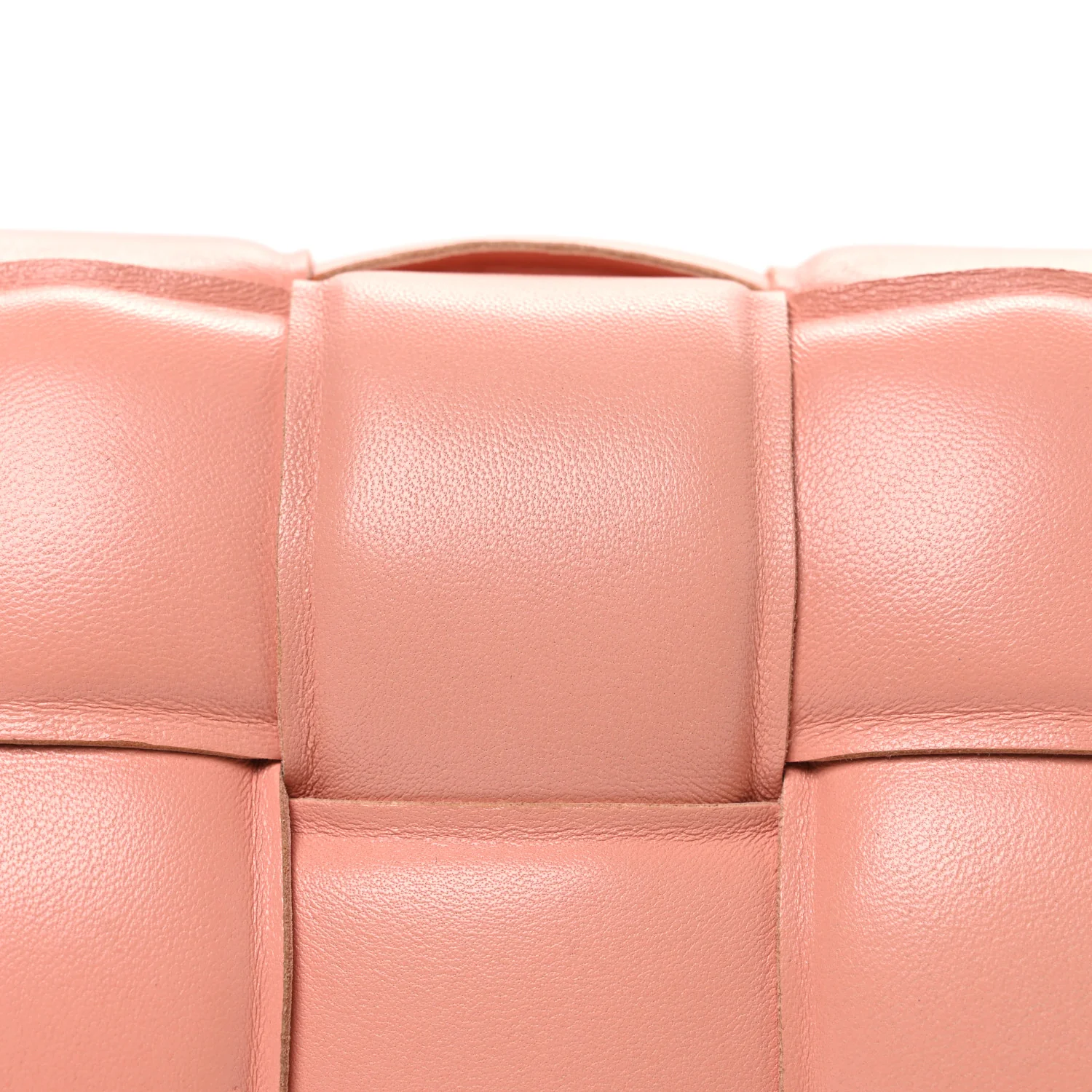 Nappa Maxi Intreccio Padded Cassette Crossbody Bag Peachy - Image 9