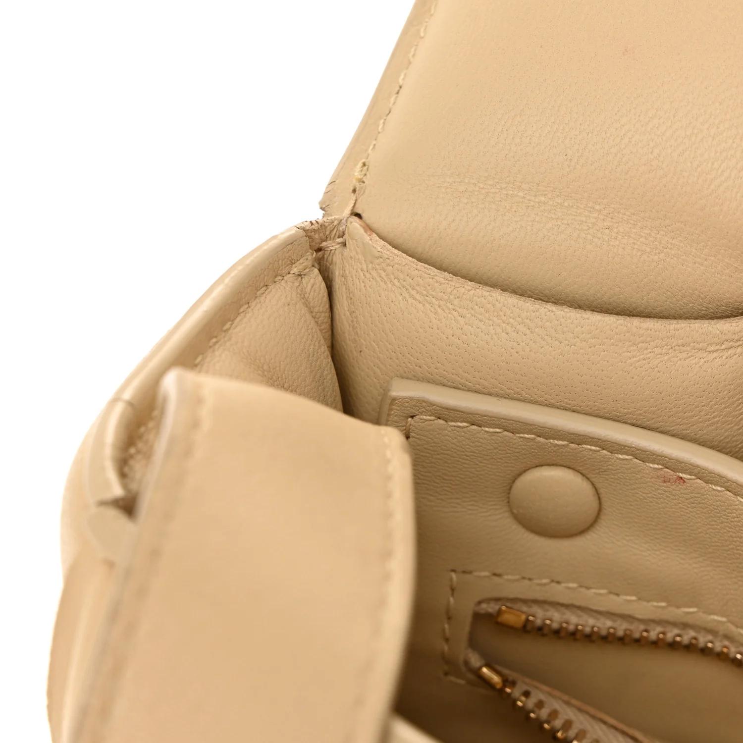 Nappa Maxi Intreccio Padded Cassette Crossbody Bag Porridge - Image 12