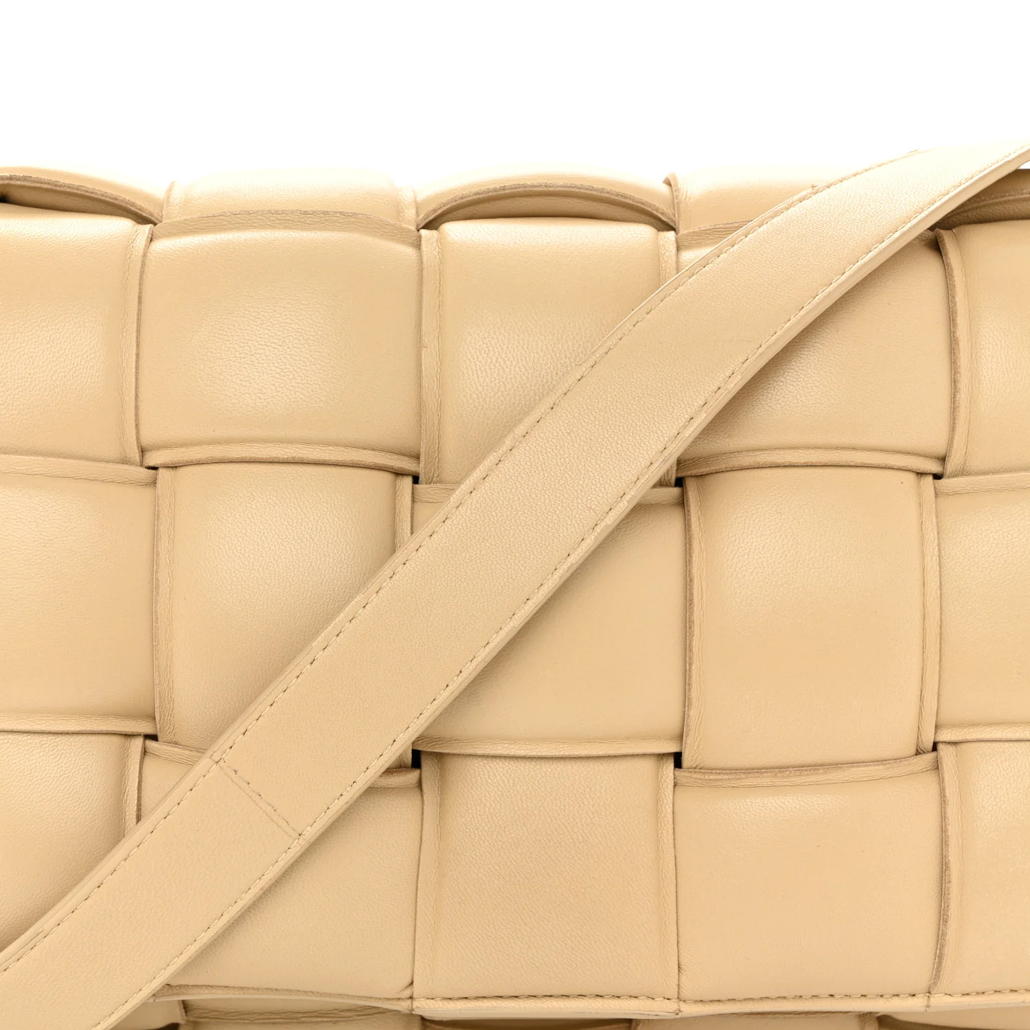 Nappa Maxi Intreccio Padded Cassette Crossbody Bag Porridge - Image 8
