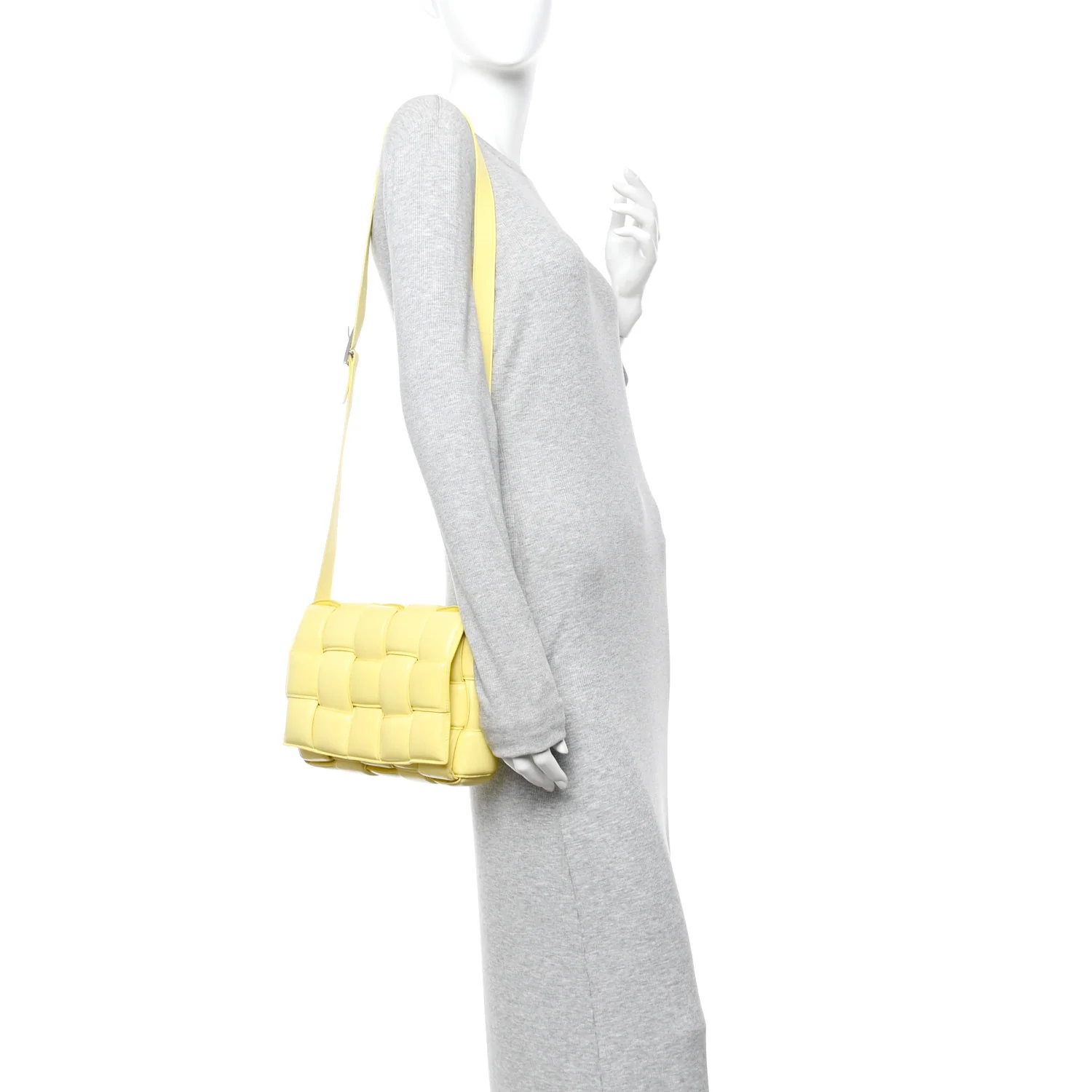 Nappa Maxi Intreccio Padded Cassette Crossbody Bag Sherbert - Image 2