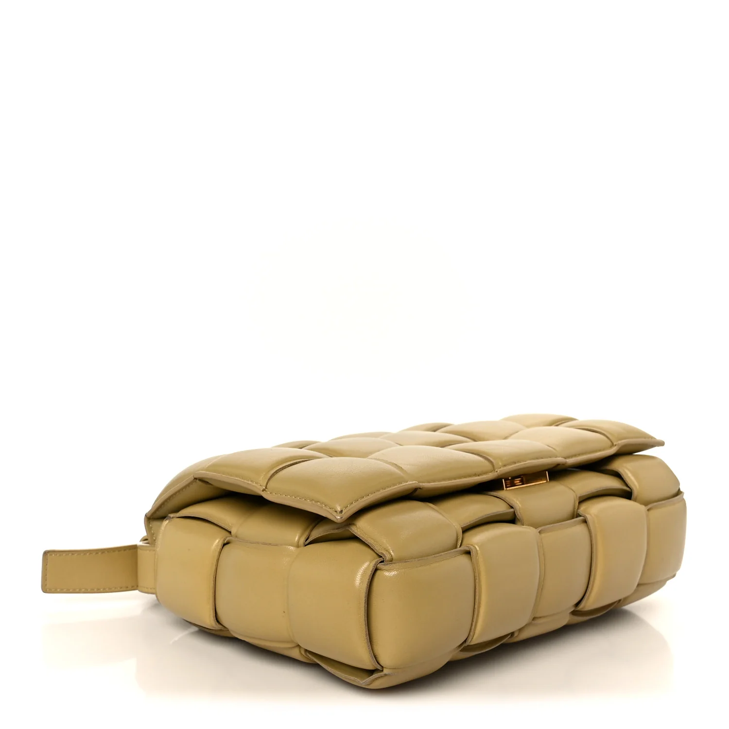 Nappa Maxi Intreccio Padded Cassette Crossbody Bag Tapioca - Image 4