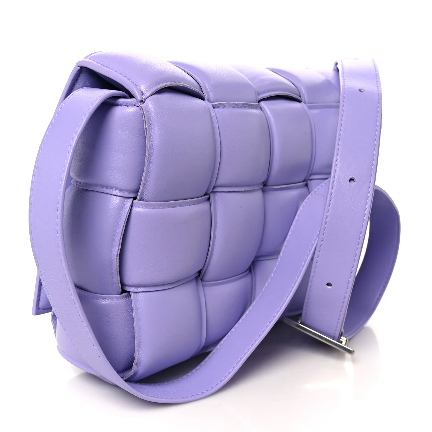 Nappa Maxi Intreccio Padded Cassette Crossbody Bag Wisteria - Image 3