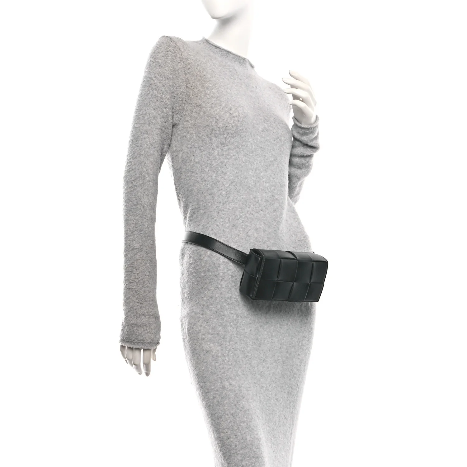 Nappa Maxi Intreccio The Belt Cassette Bag Black - Image 2