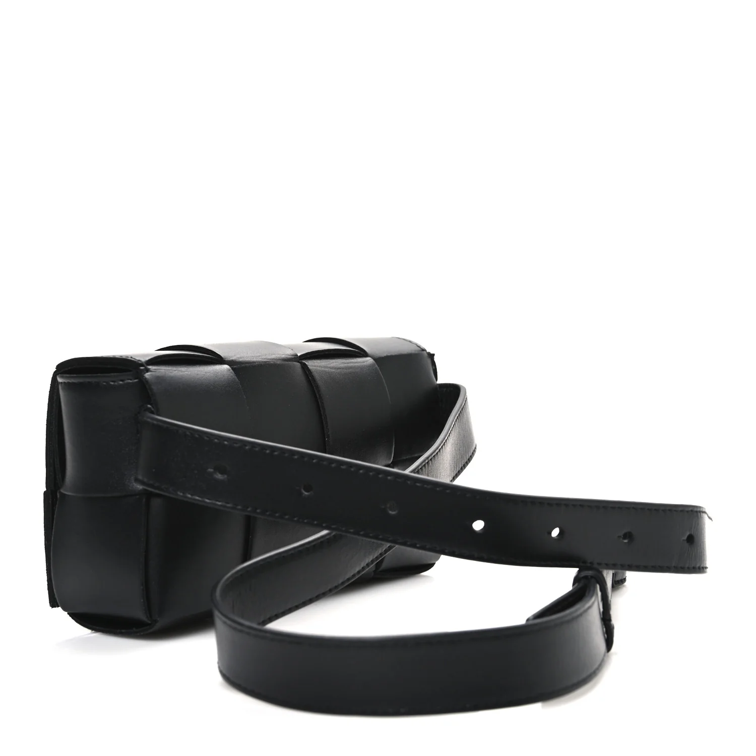 Nappa Maxi Intreccio The Belt Cassette Bag Black - Image 3