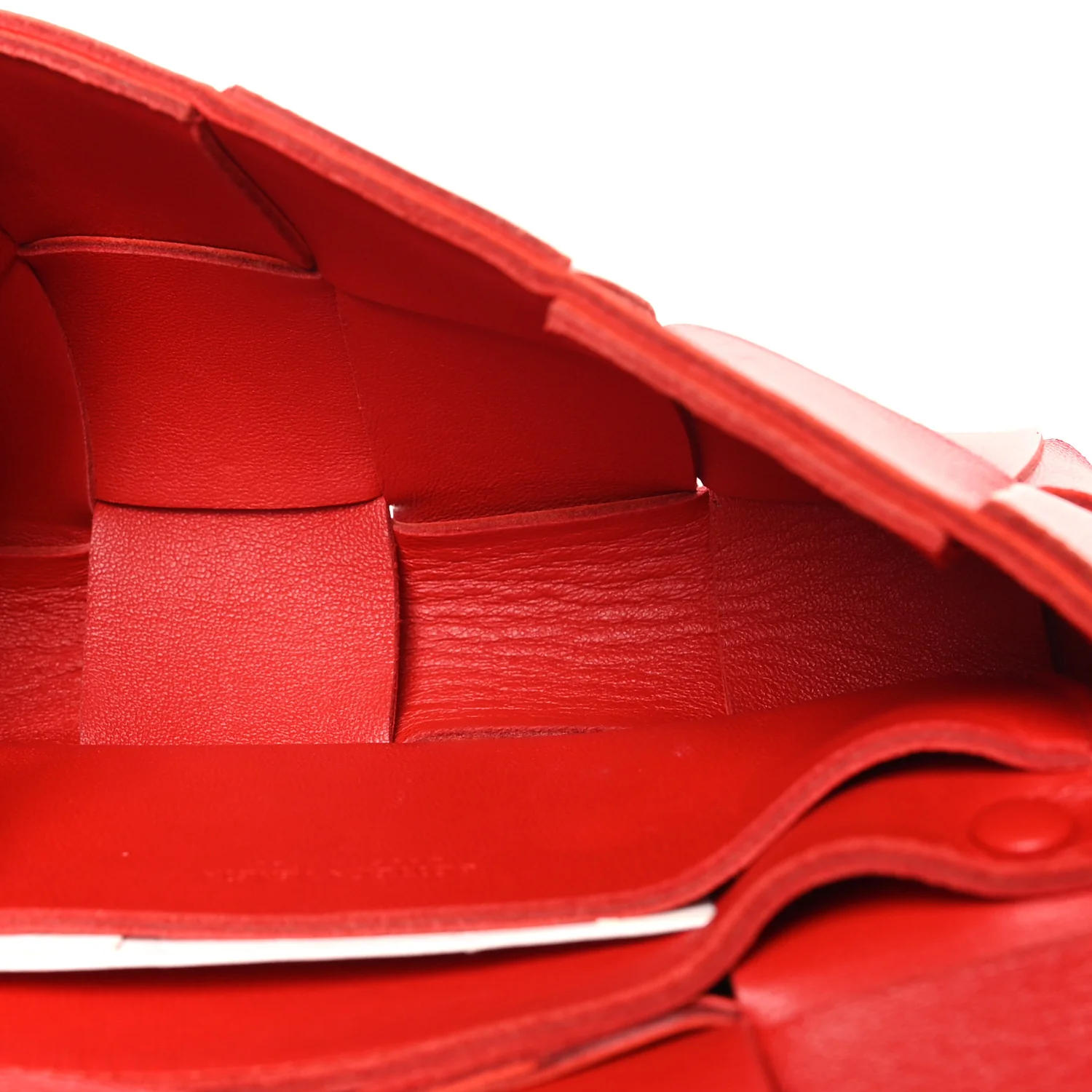 Nappa Maxi Intreccio The Belt Cassette Bag Bright Red - Image 5